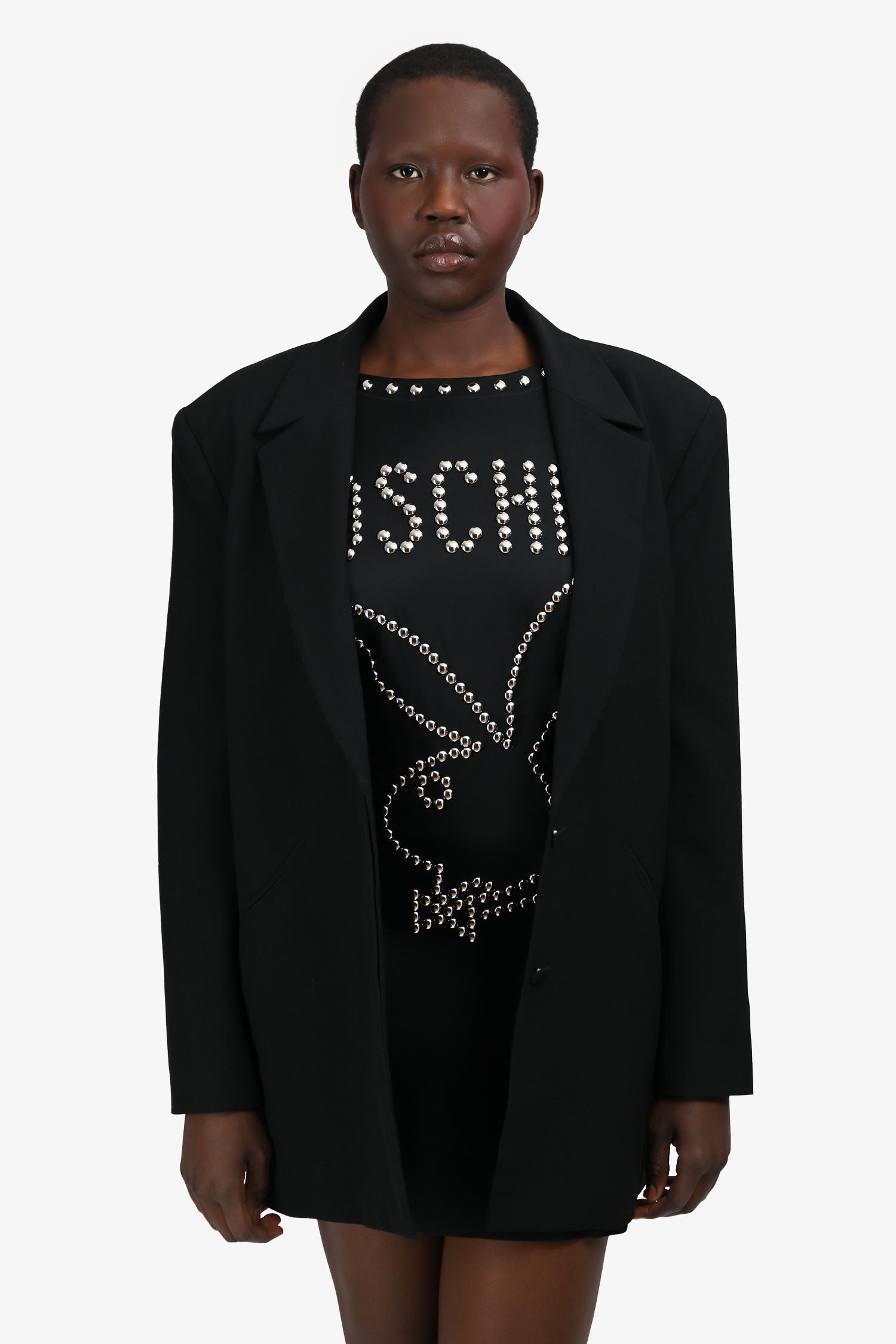 L'Academie Black Single Breasted Blazer Size L