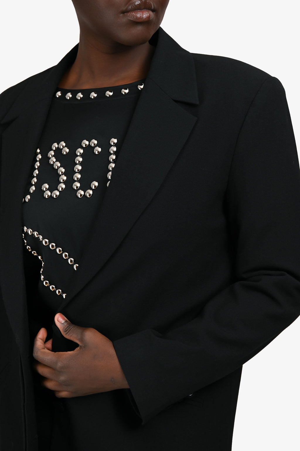 L'Academie Black Single Breasted Blazer Size L