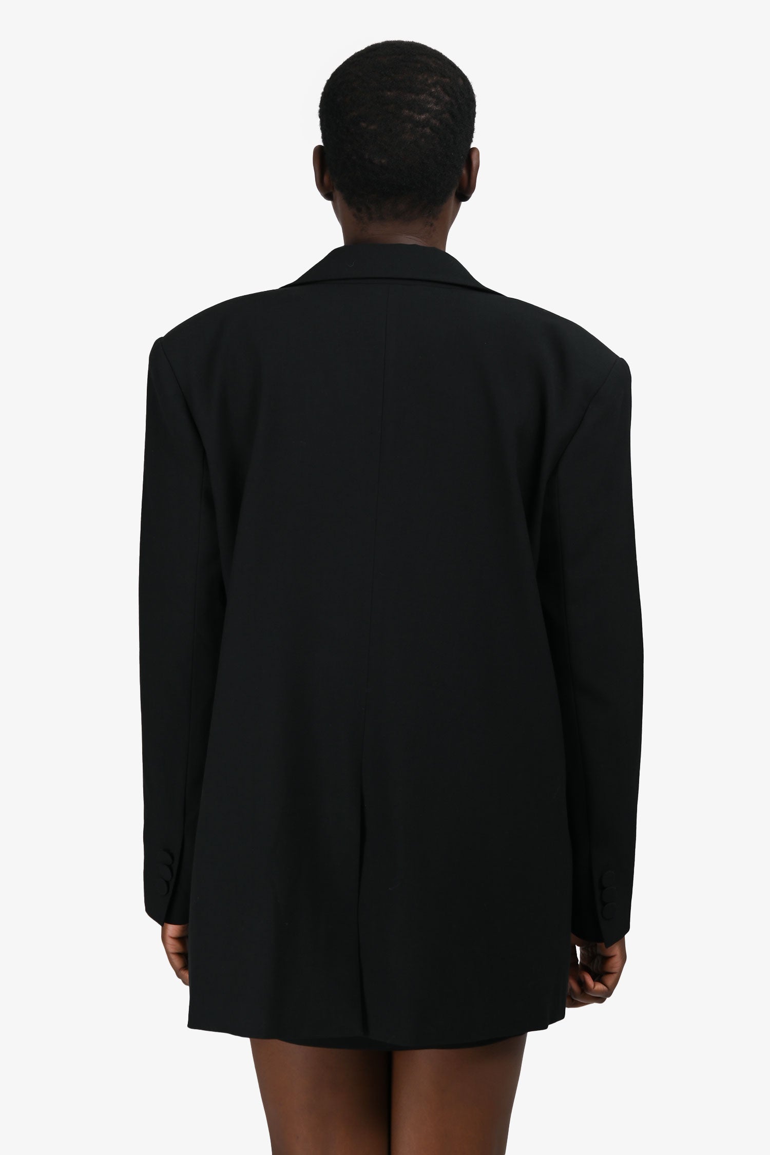 L'Academie Black Single Breasted Blazer Size L