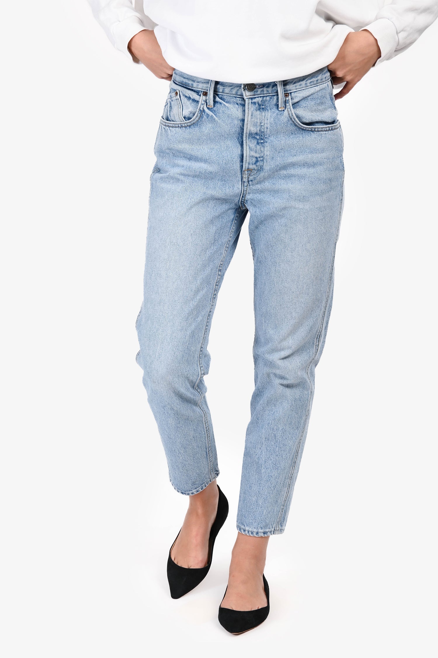 Grlfrnd Denim Blue Tapered 'Dree' Jeans Size 26