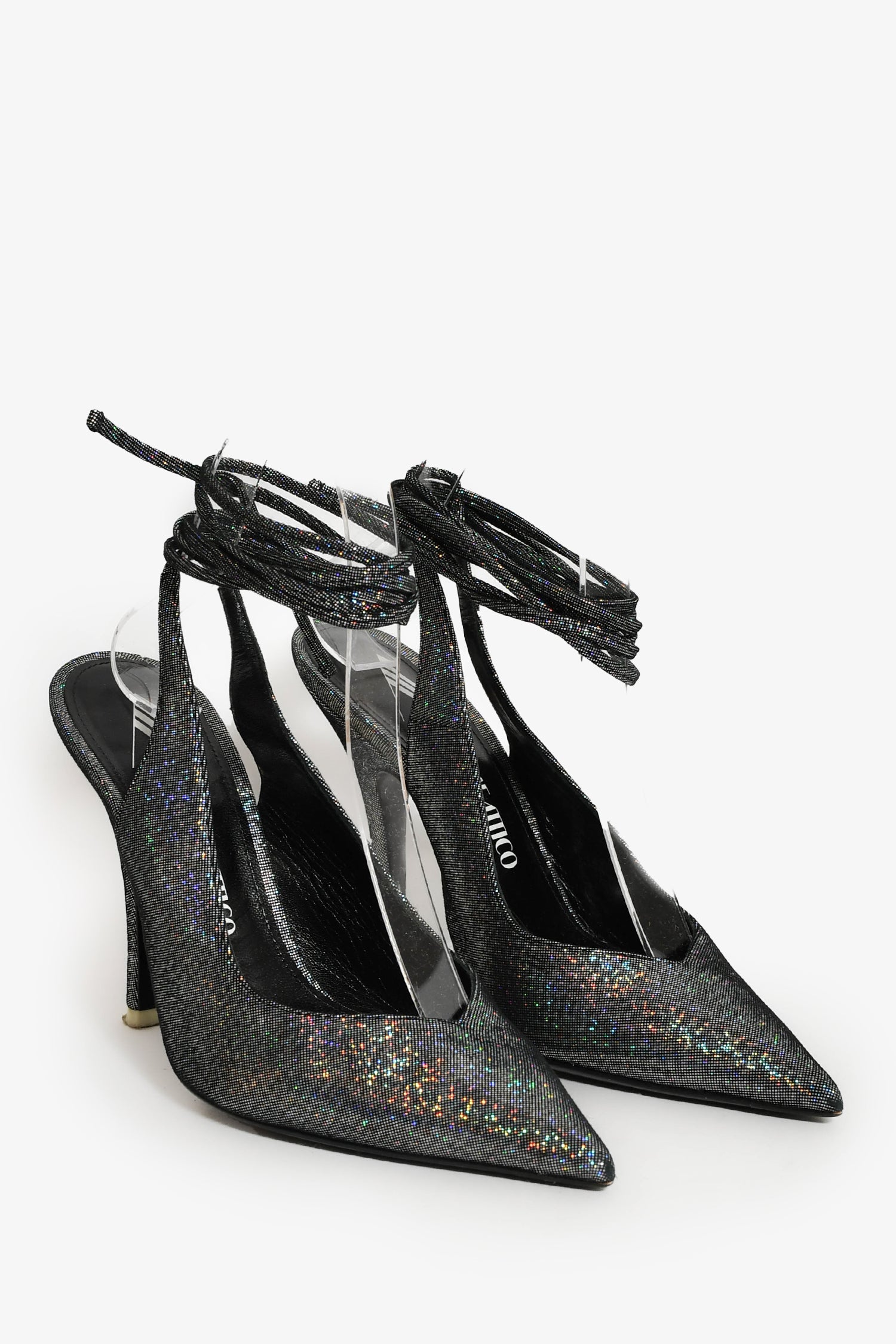 The Attico Multicolour Metallic Venus Heels Size 38