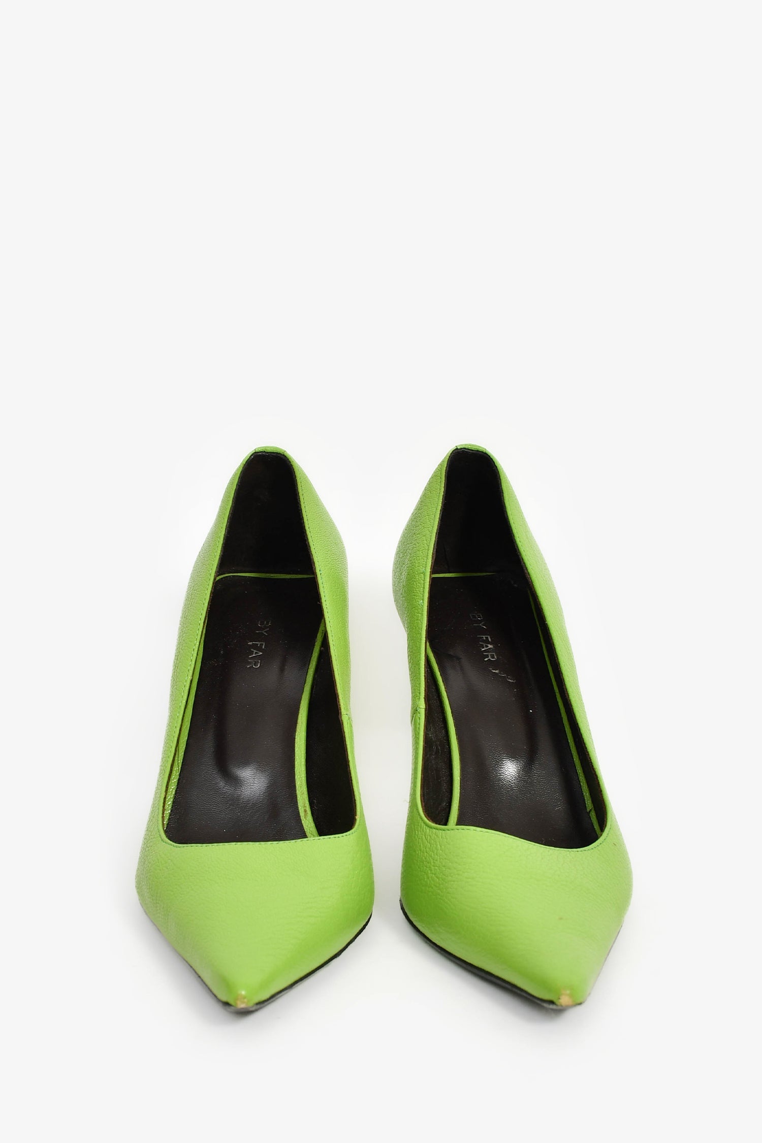By Far Green Leather 'Viva' Heels Size 38