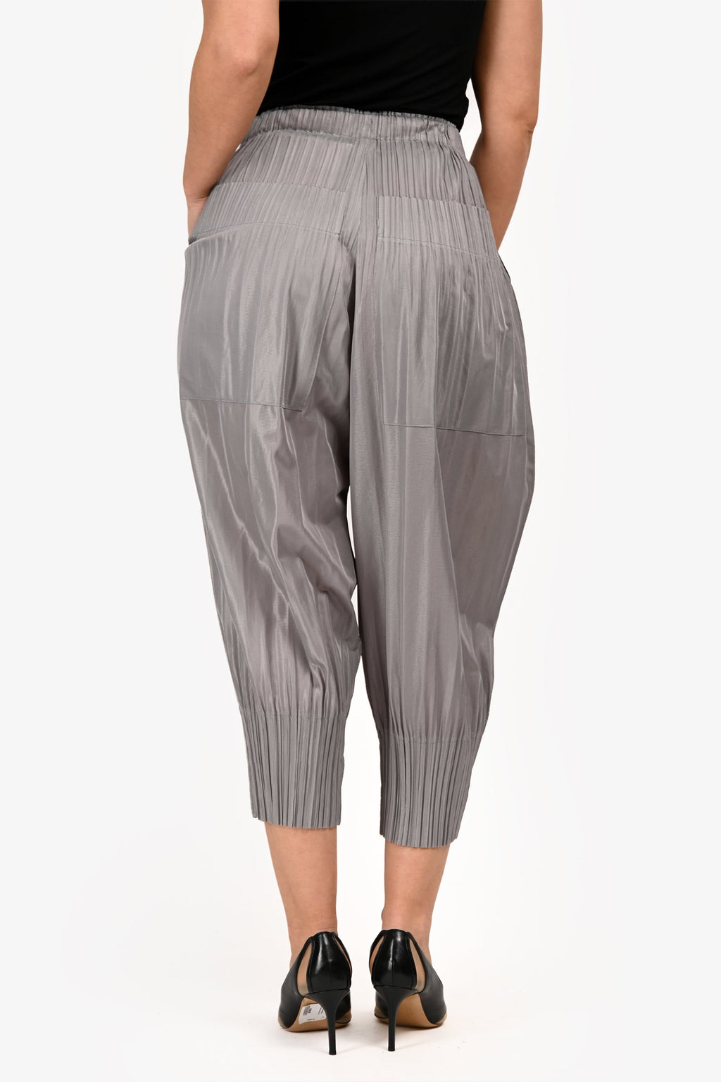 Pleats Please Grey Pleated Balloon Pants Size 3
