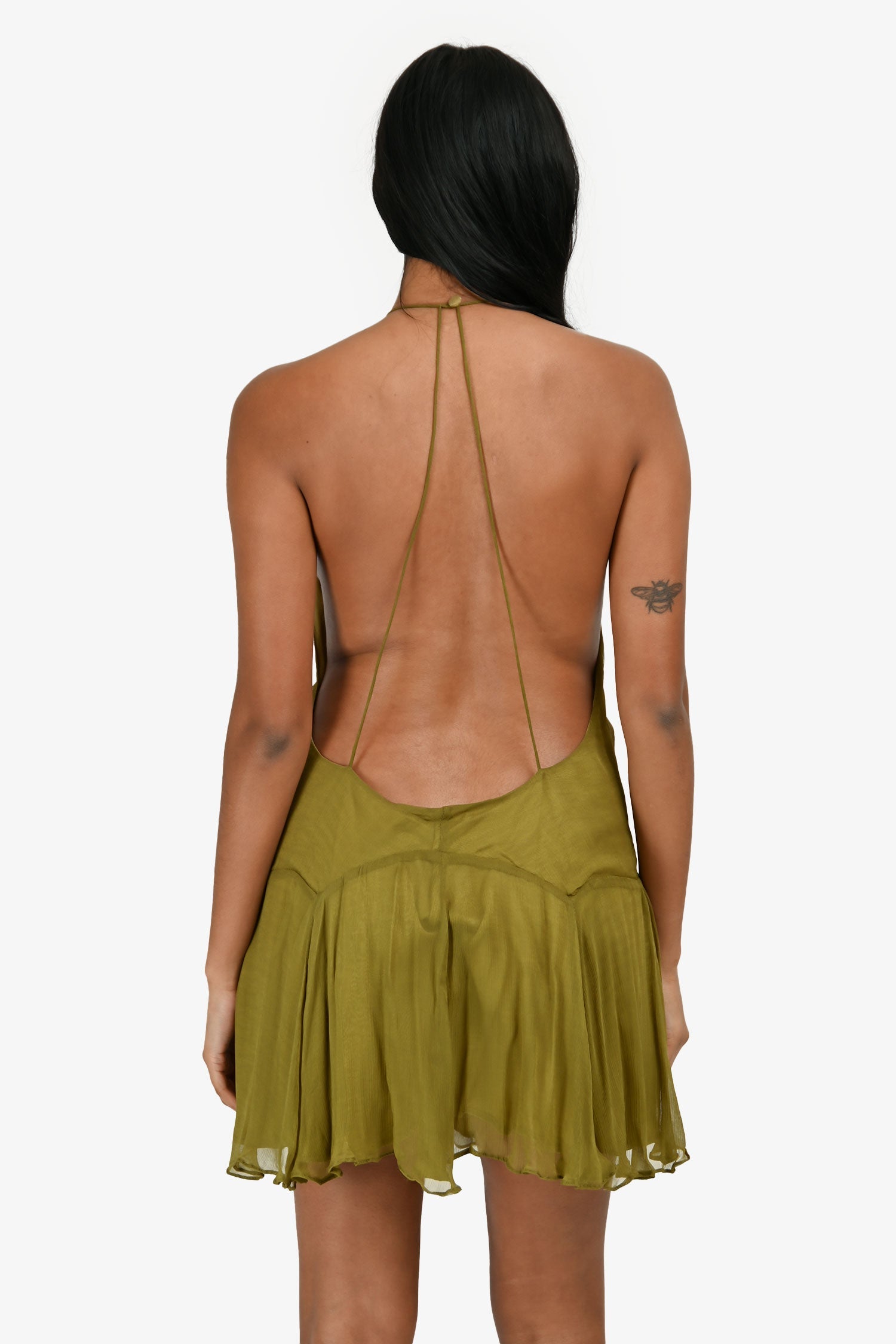 Magali Pascal Green 'Selma' Strappy Mini Dress Size XS