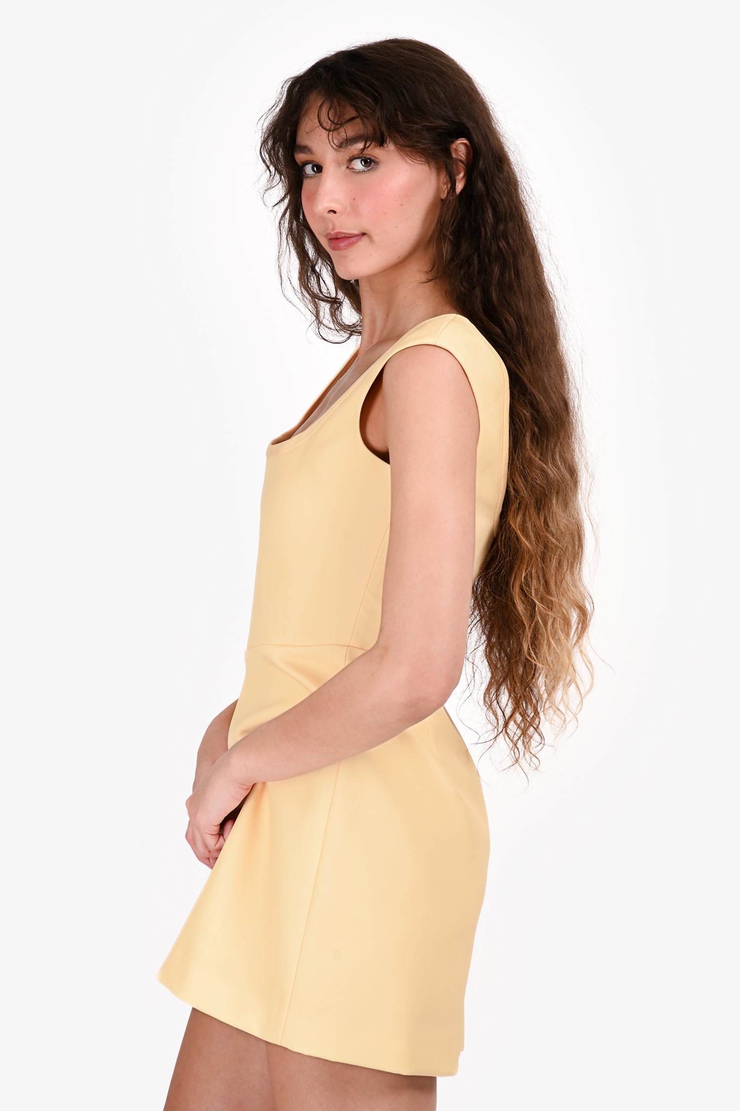 Sau Lee Yellow 'Bryn' Mini Dress Size 6