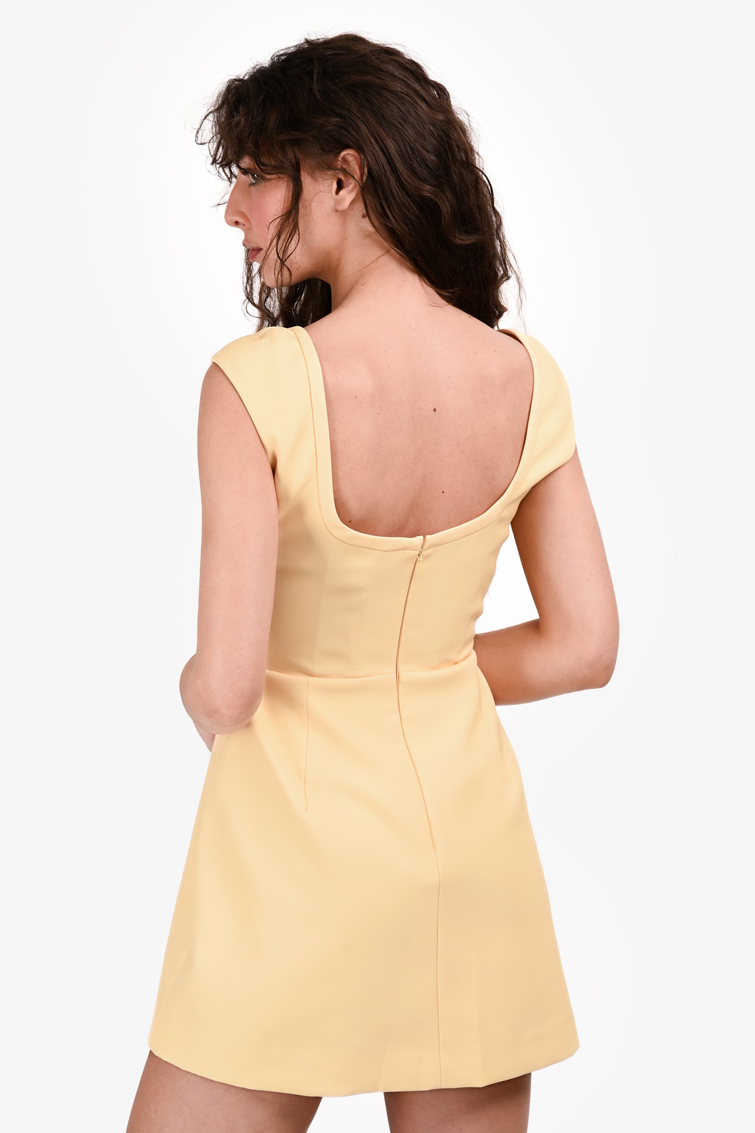 Sau Lee Yellow 'Bryn' Mini Dress Size 6
