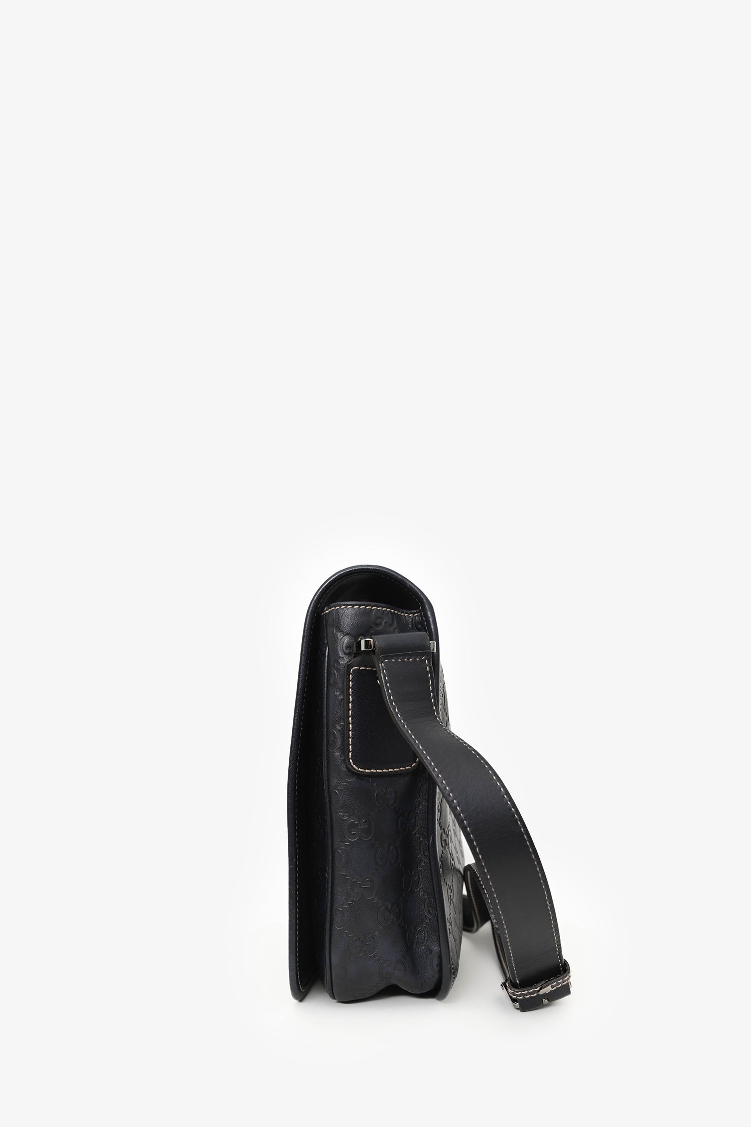 Gucci Black Leather Supreme Messenger Bag