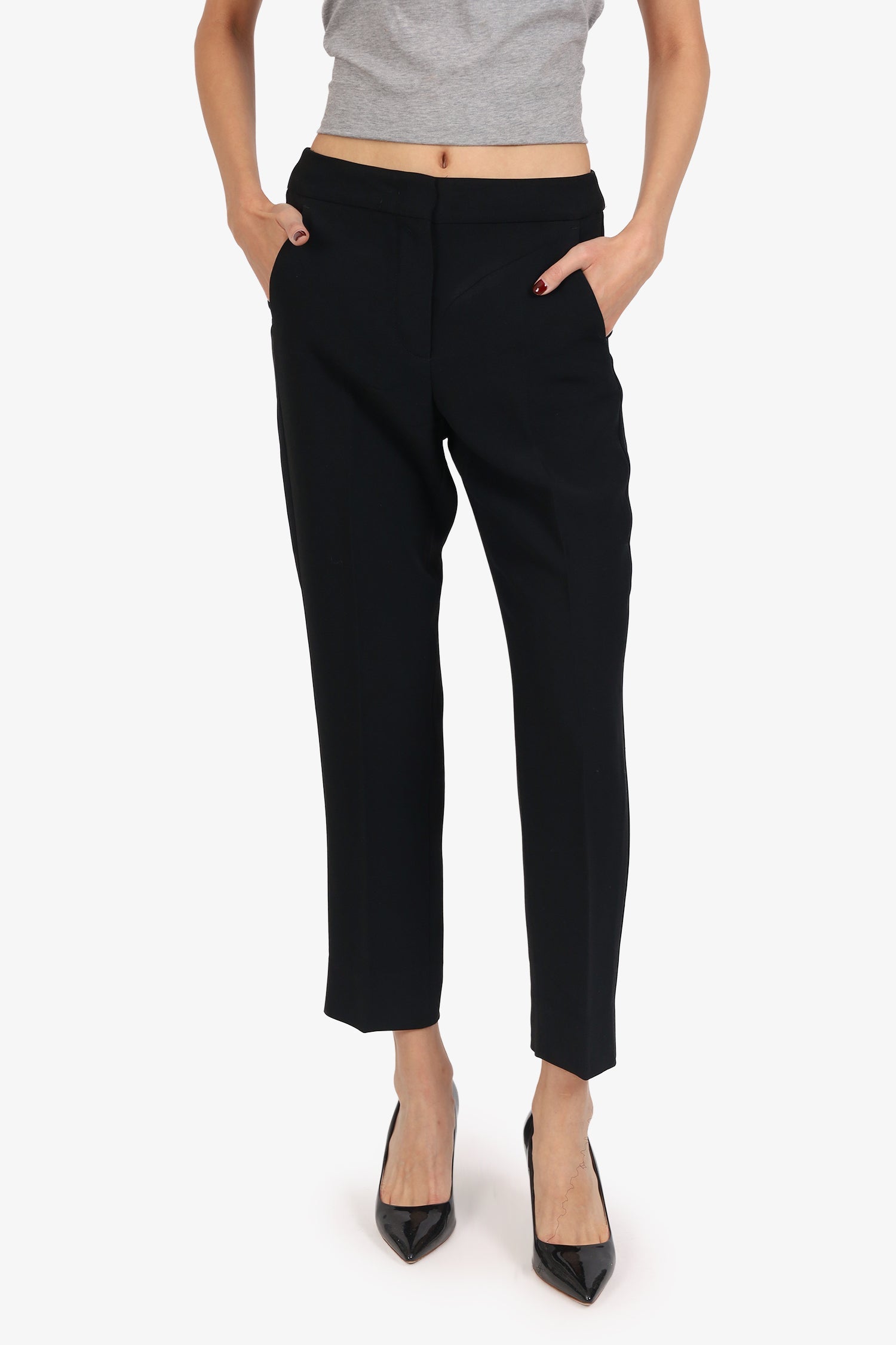 Sportmax Black Straight Leg Pants Estimated Size S