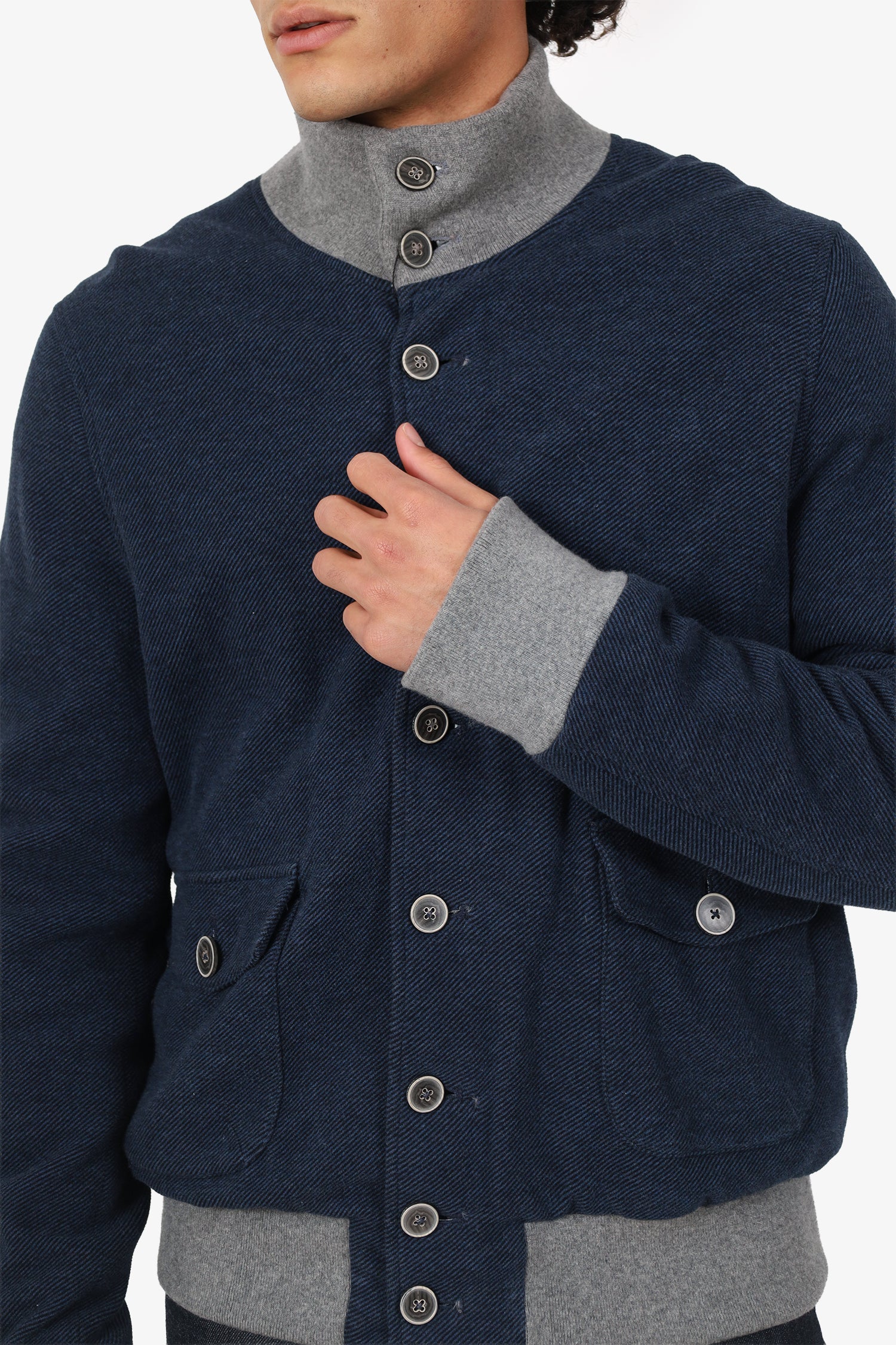 Capobianco Navy Cotton Reversible Jacket Size 56 Mens