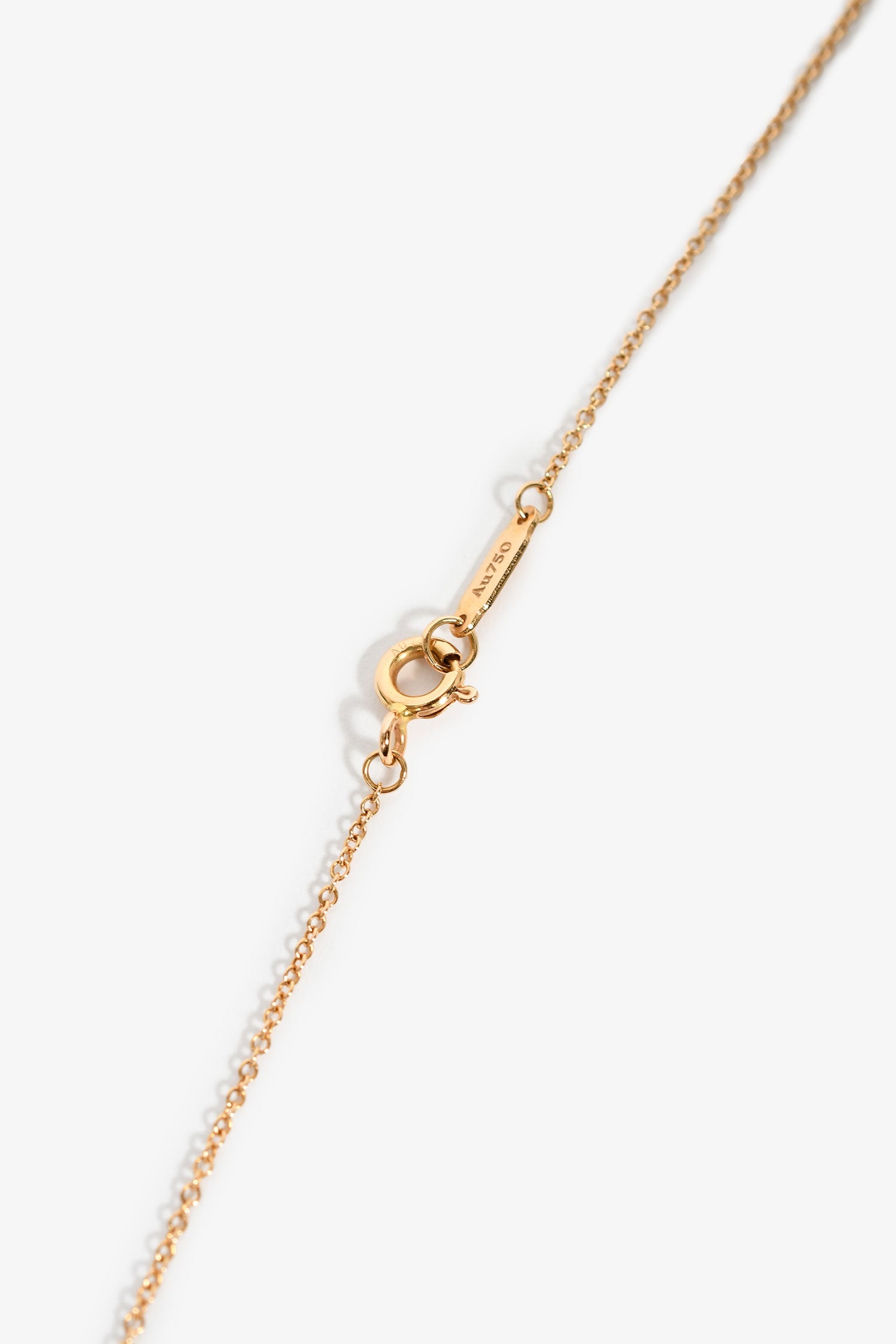 Tiffany & Co. 18K Yellow Gold Diamond 'Atlas' 18" Key Pendant Necklace