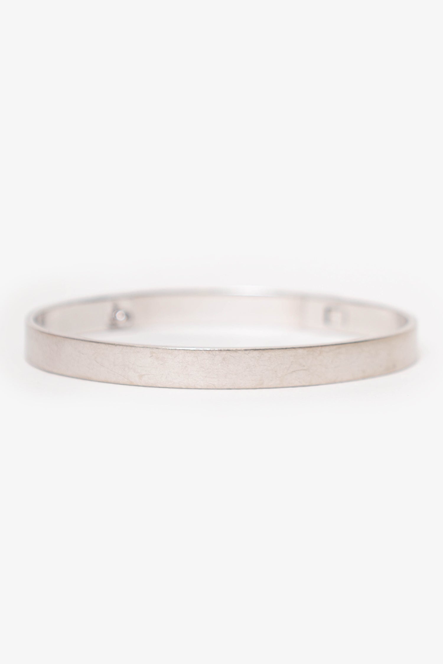 Hermès 18K White Gold Collier de Chien Bracelet