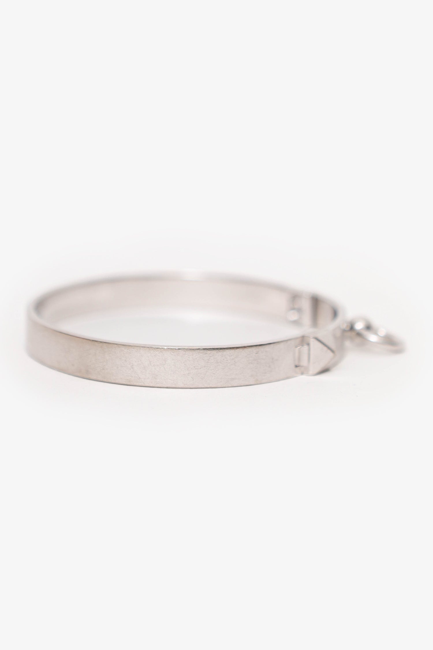 Hermès 18K White Gold Collier de Chien Bracelet