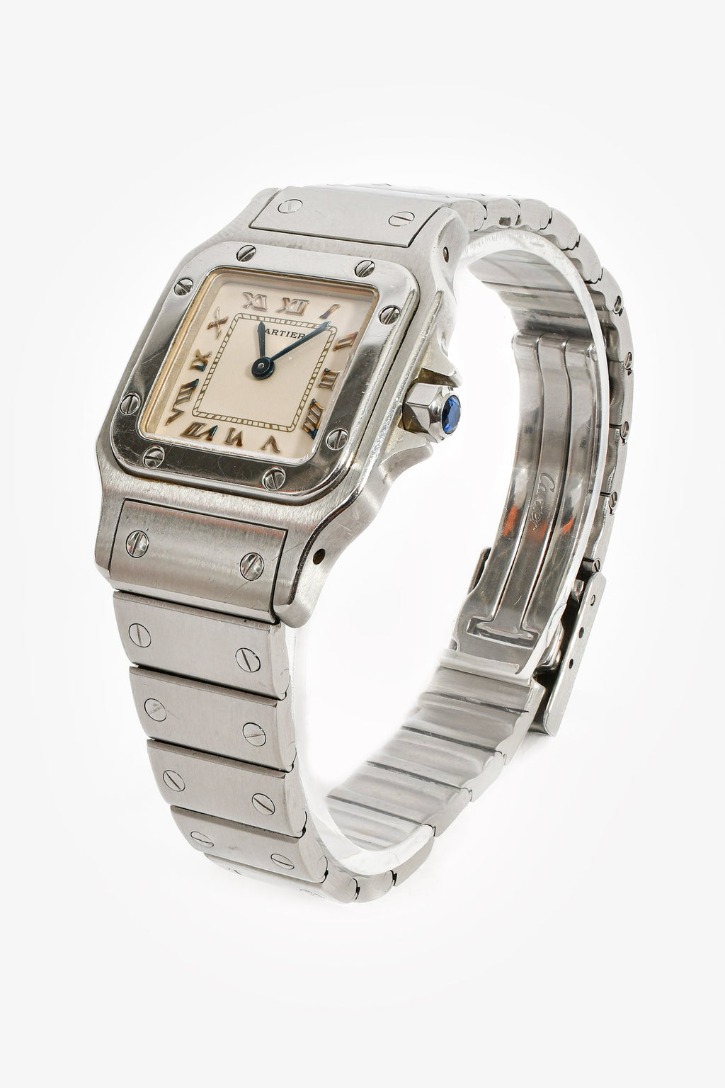 Cartier Stainless Steel Quartz Movement 'Santos de Cartier' Galbée' 29mm Watch