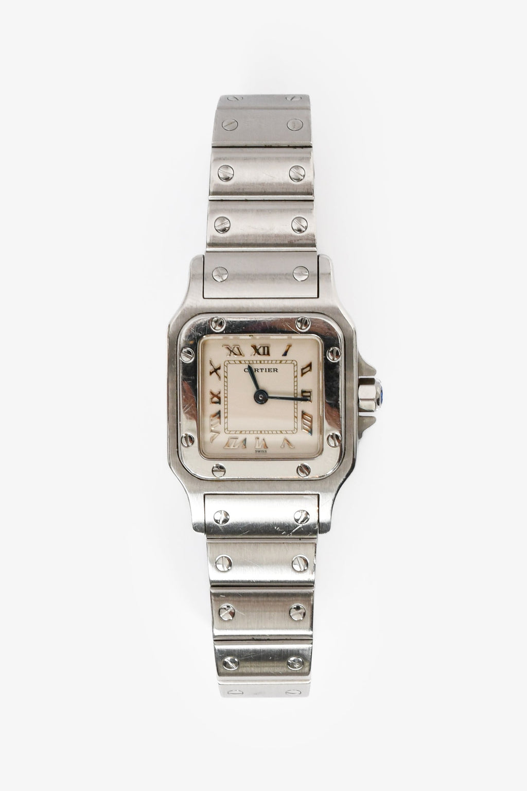 Cartier Stainless Steel Quartz Movement 'Santos de Cartier' Galbée' 29mm Watch