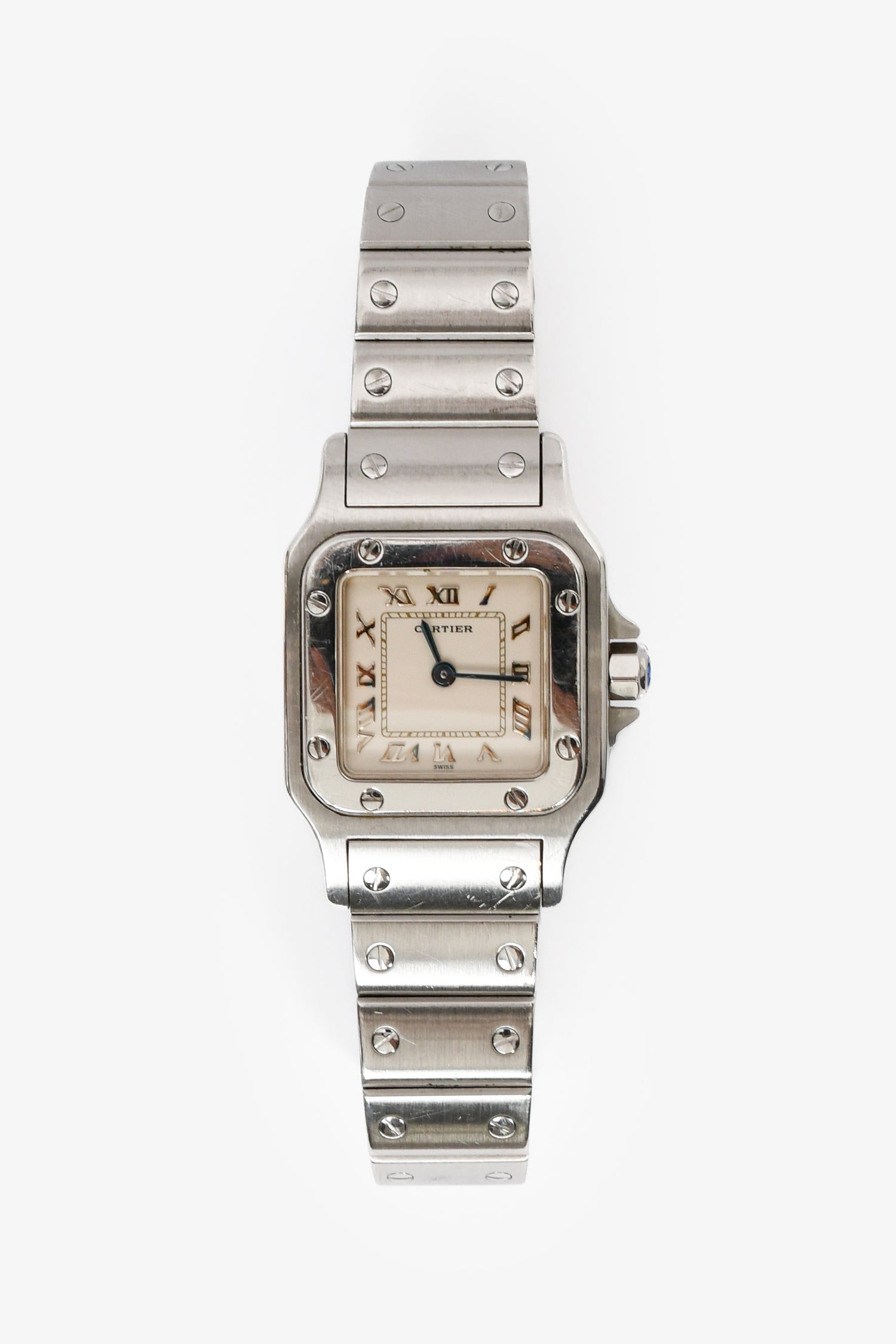 Cartier Stainless Steel Quartz Movement 'Santos de Cartier' Galbée' 29mm Watch
