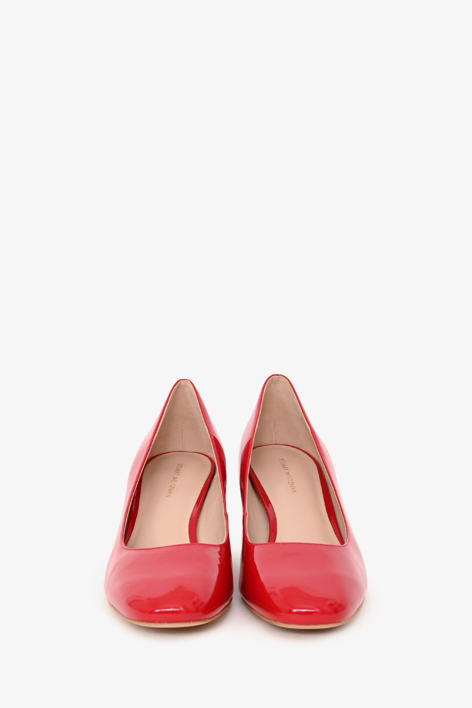 Stuart Weitzman Red Patent Block Heels Size 10