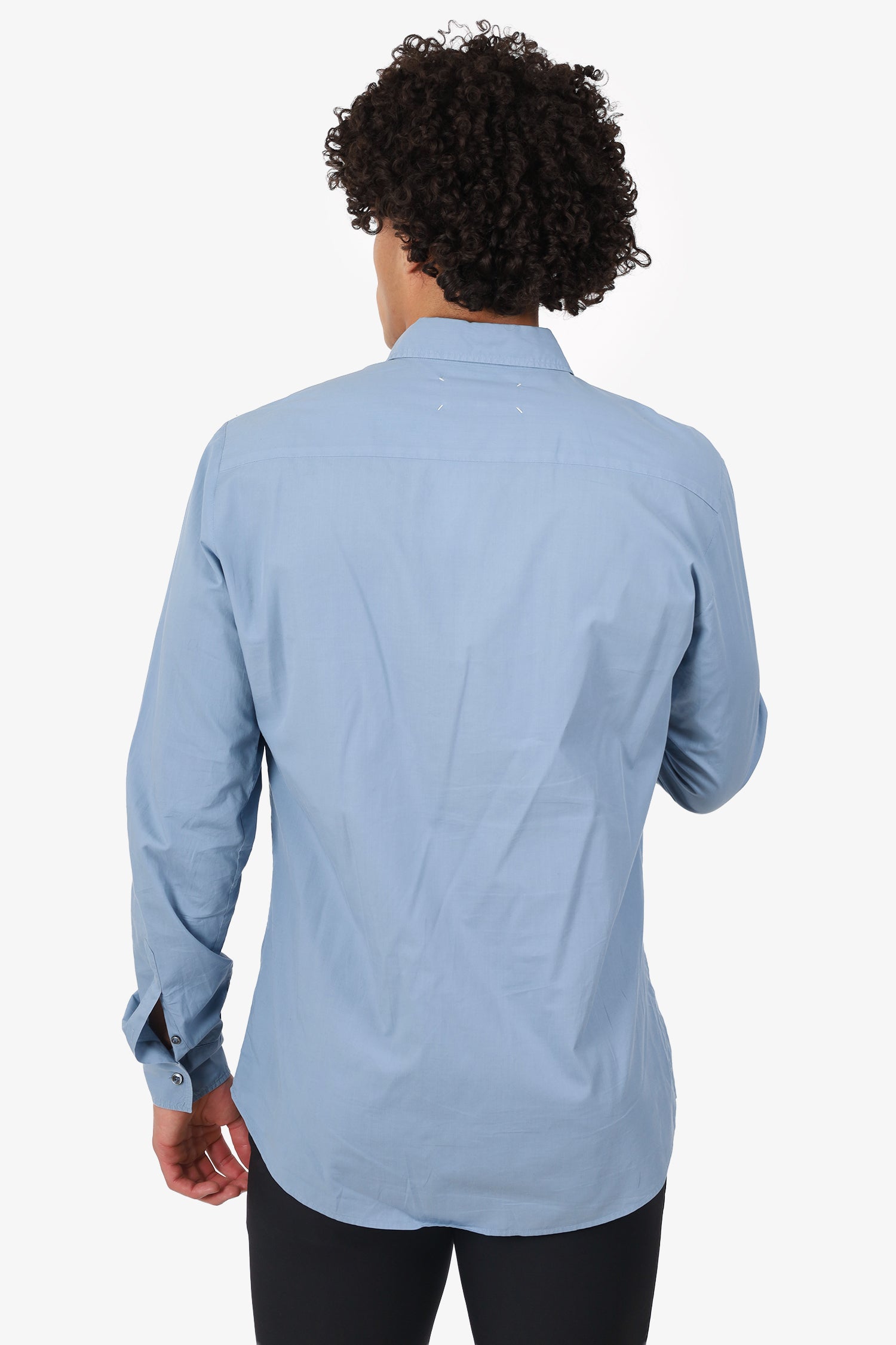 Maison Margiela Blue Cotton Button Down Shirt Size 50 Mens