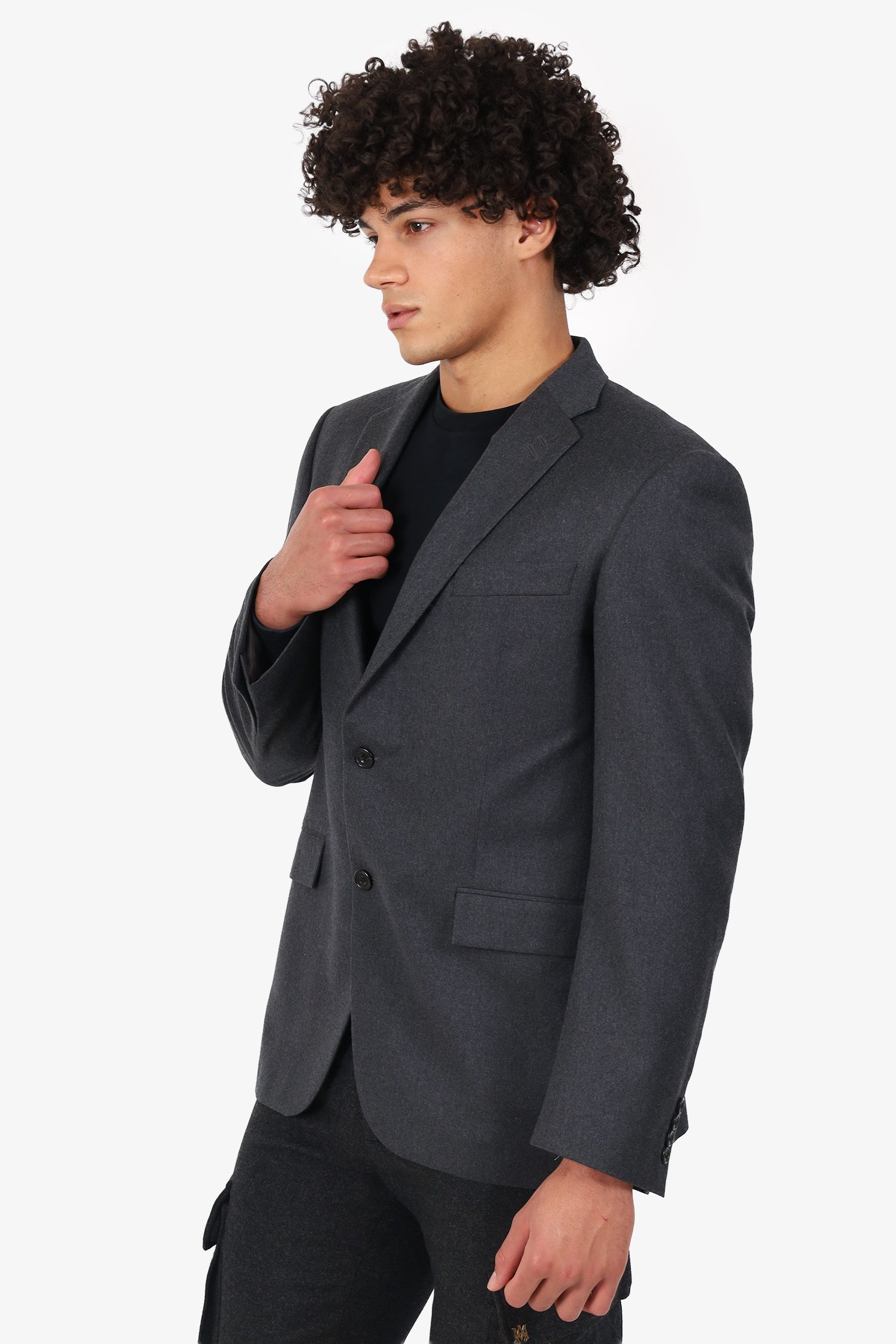 Spurr Grey Wool Single Breasted Blazer Size 42 Mens