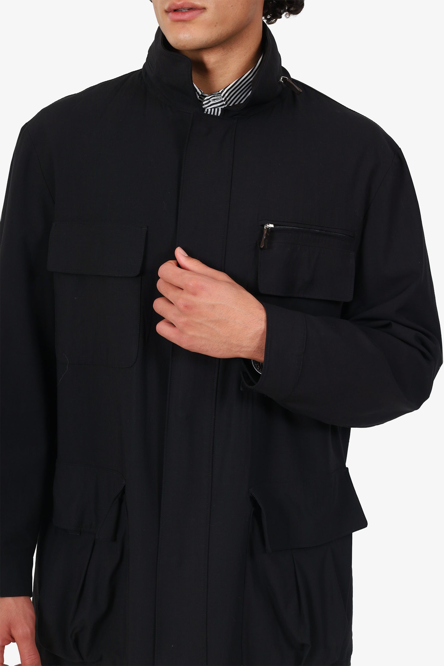 Allegri Black Zip-Up Jacket Size 52 Mens