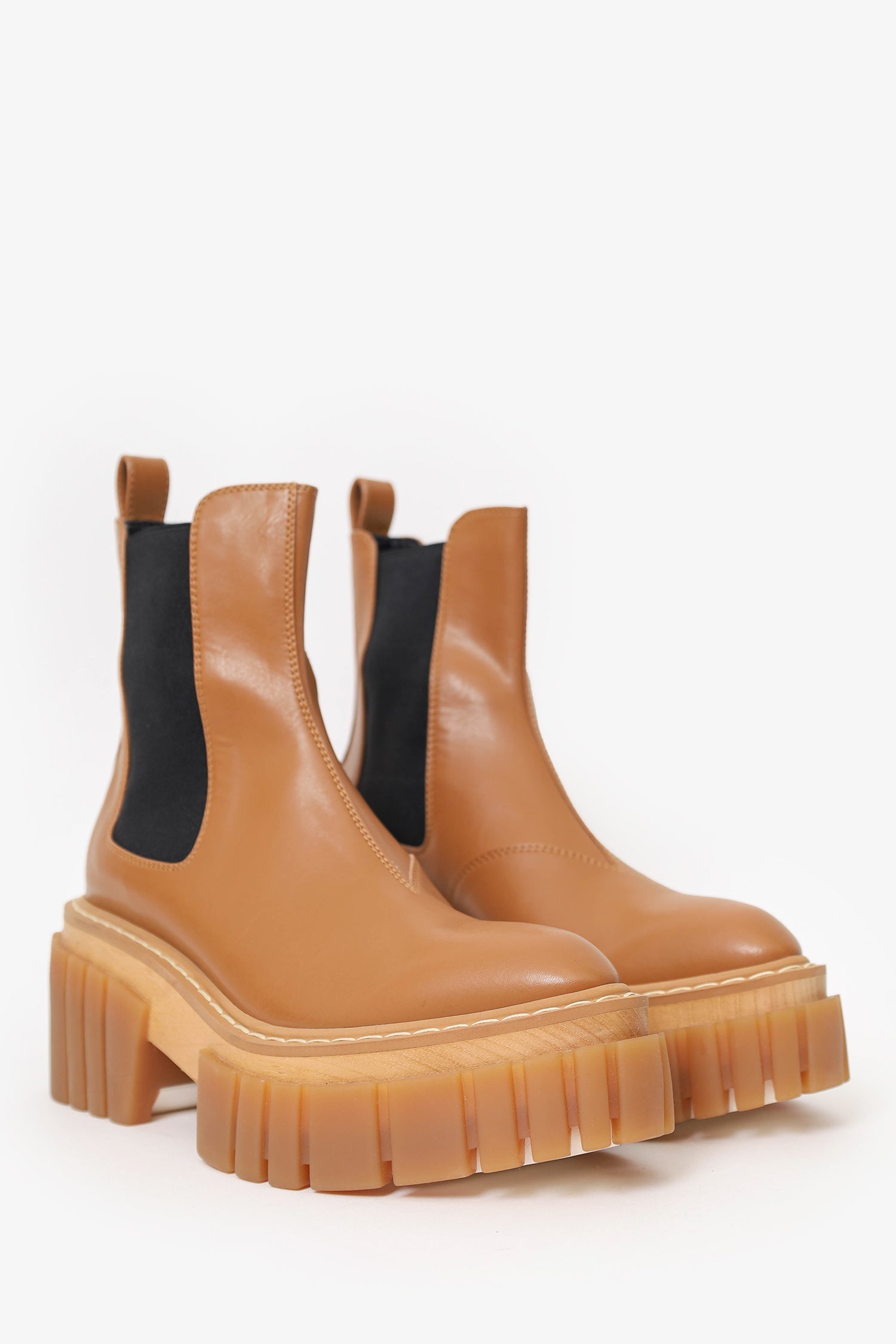Stella McCartney Brown Emilie Chelsea Boots Size 40