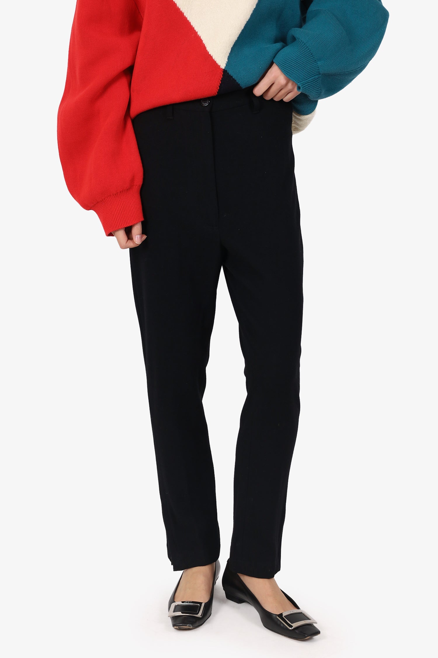 Ann Demeulemeester Black Wool Jasmin Trousers Size 40