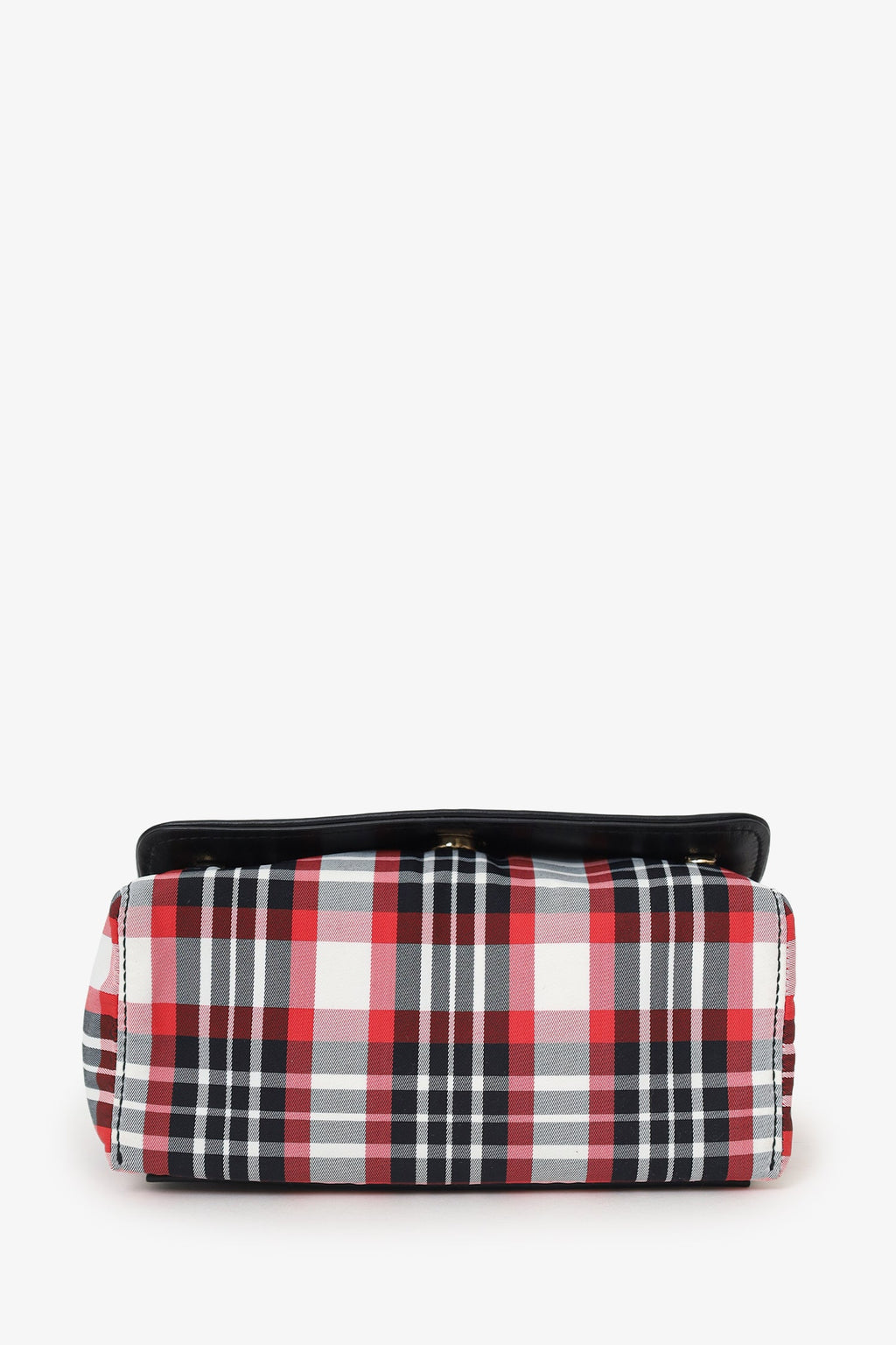 Burberry Red Hackberry Tartan Nylon Crossbody Bag
