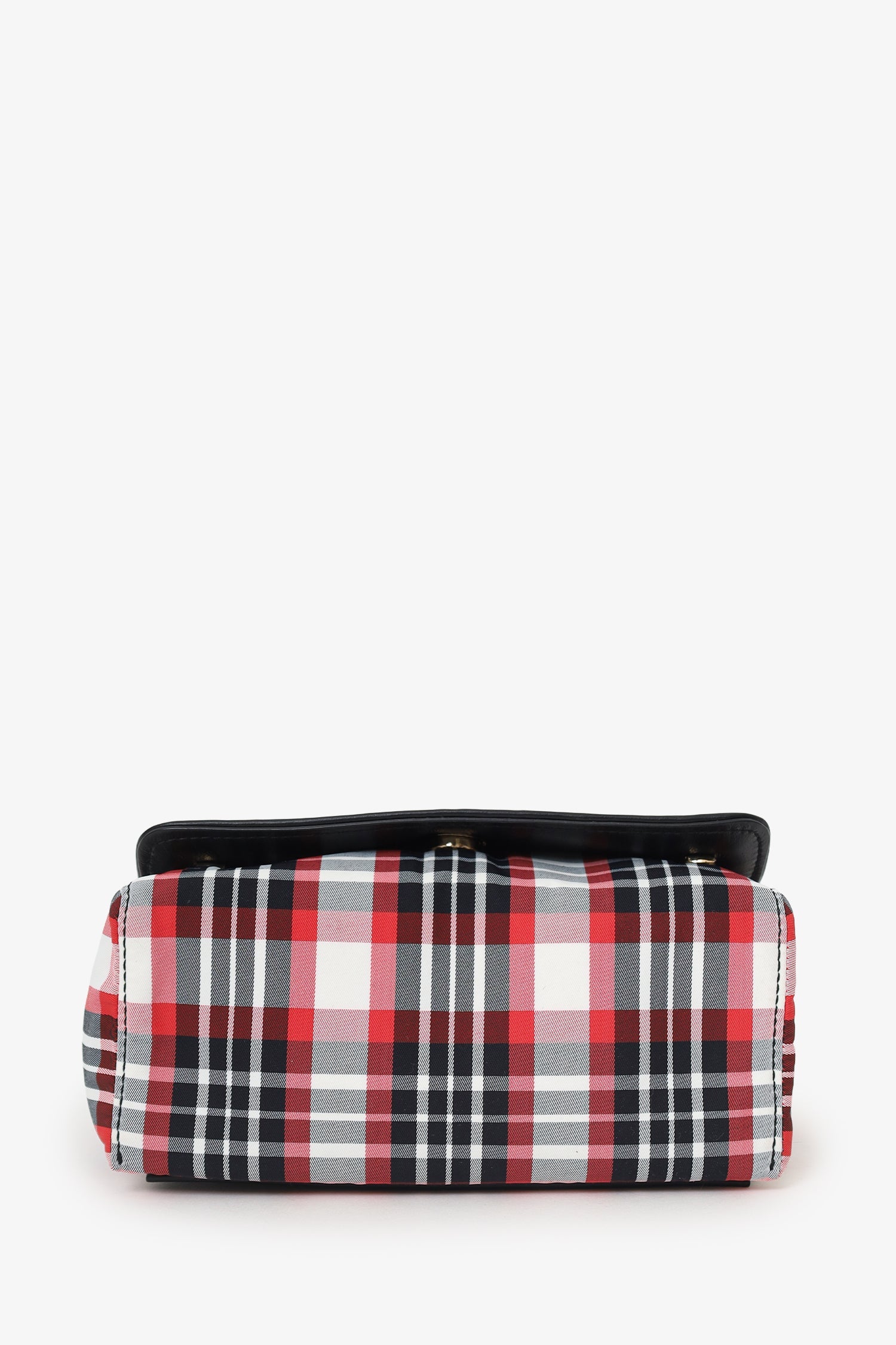 Burberry Red Hackberry Tartan Nylon Crossbody Bag