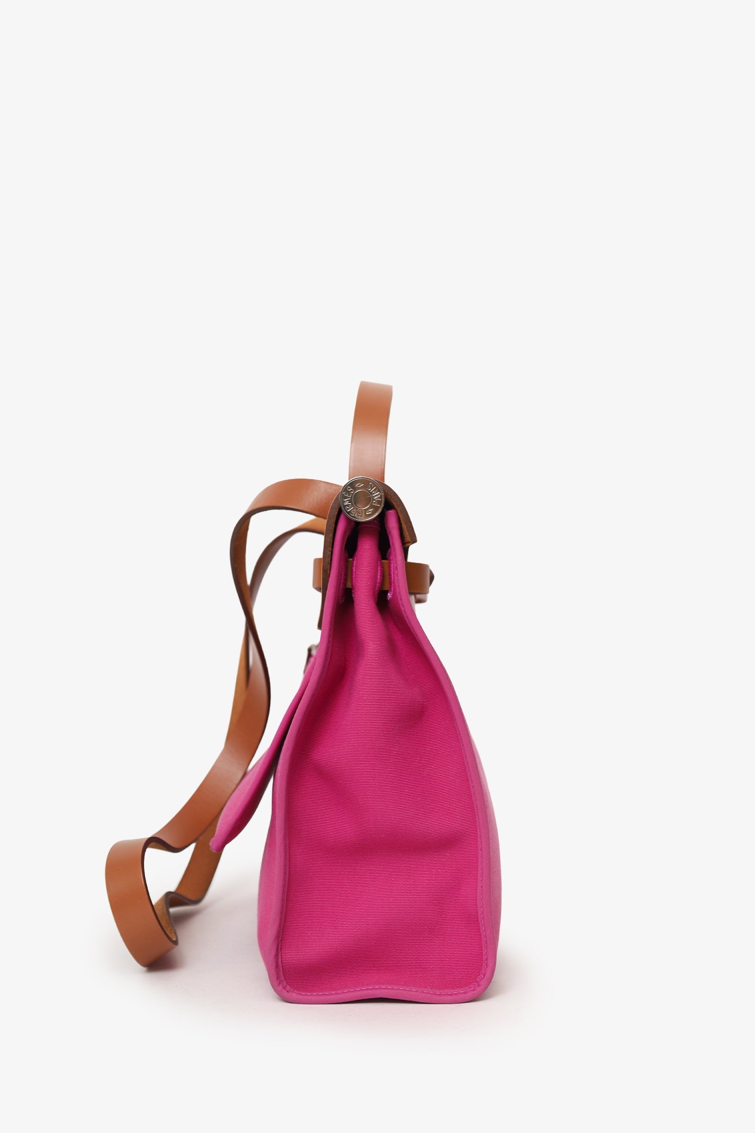 Hermès 2018 L3 Rose Pourpre Canvas/Leather Herbag 31