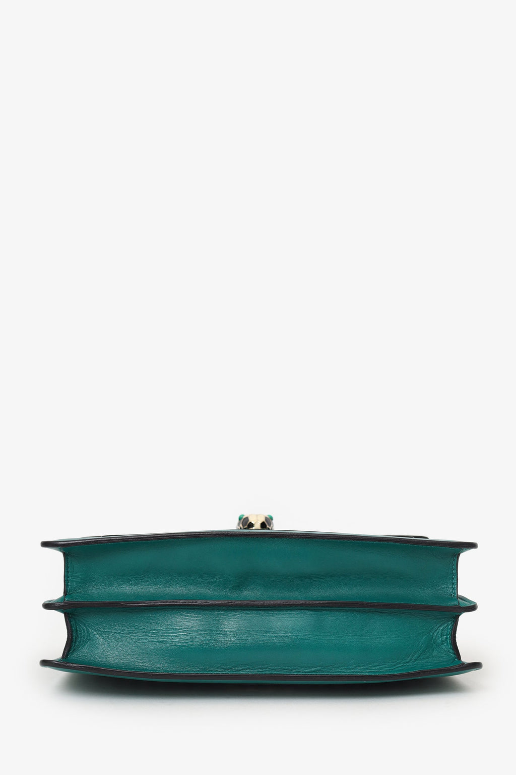 Bvlgari Green Leather Medium Serpenti Forever Shoulder Bag