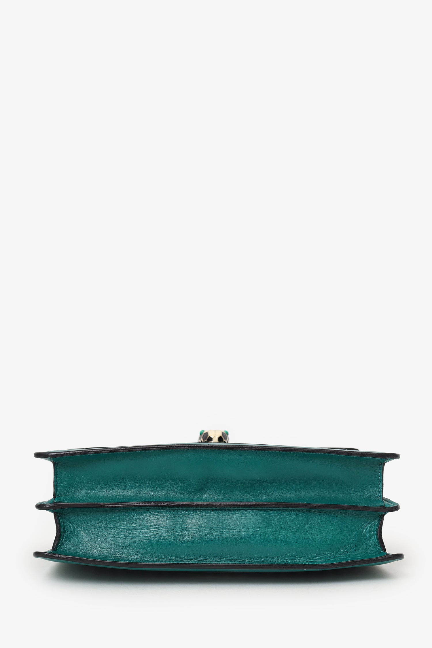 Bvlgari Green Leather Medium Serpenti Forever Shoulder Bag