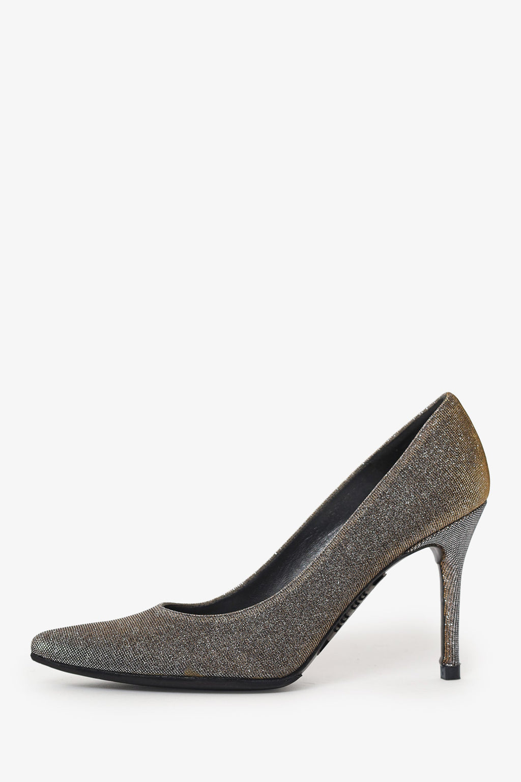 Stuart Weitzman Silver Metallic Pointed Heels Size 6.5