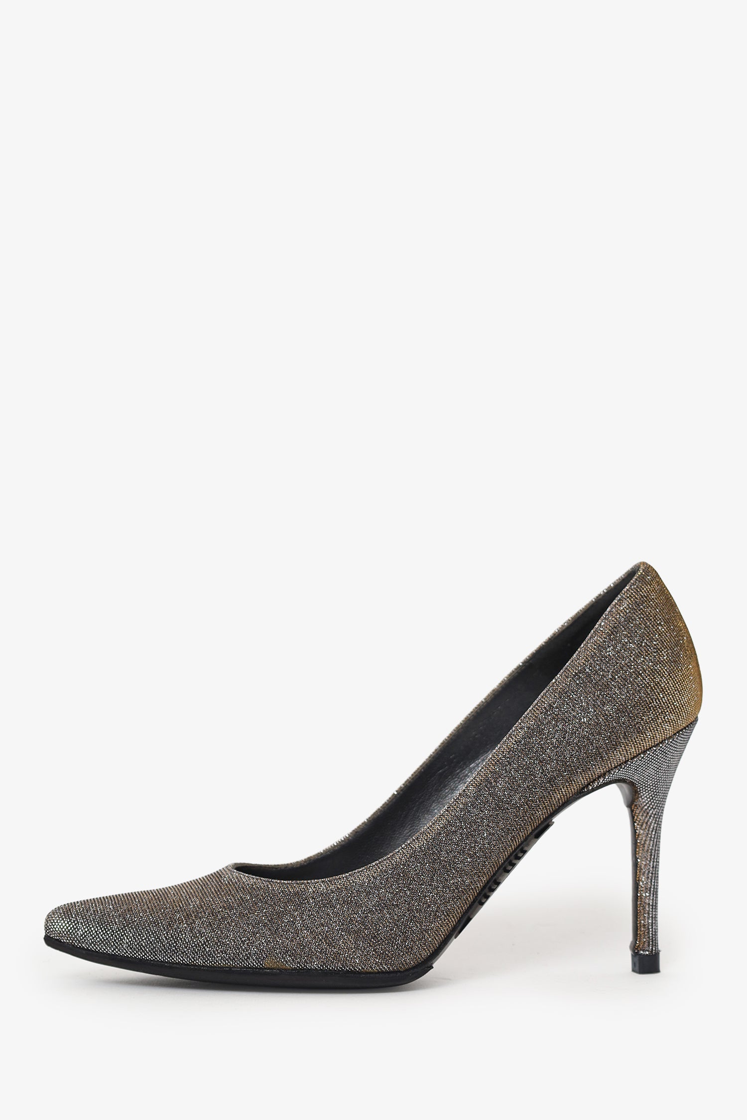 Stuart Weitzman Silver Metallic Pointed Heels Size 6.5