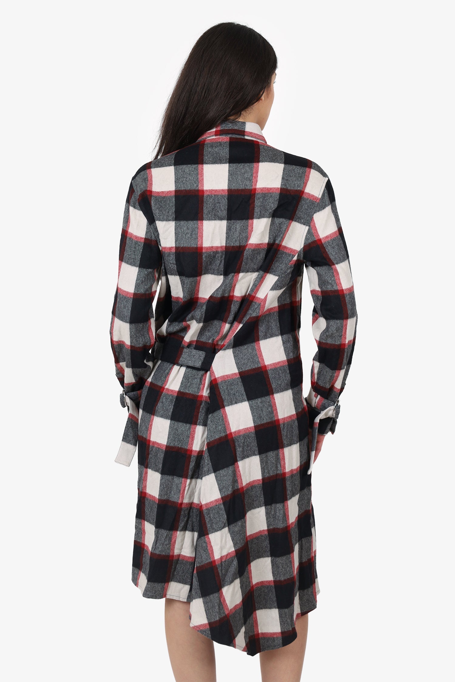 3.1 Phillip Lim Red Plaid Button Up Dress Size 10