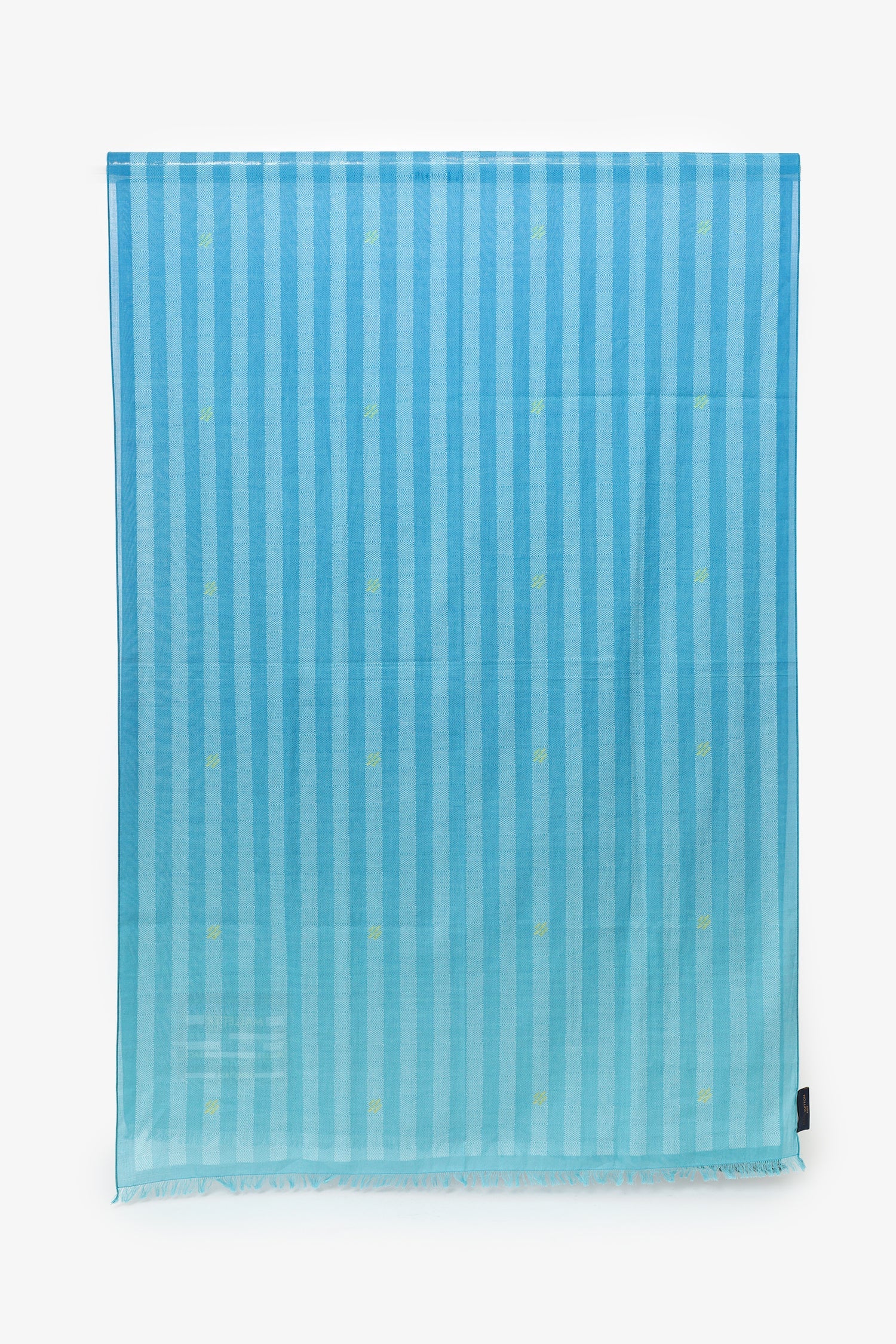 Louis Vuitton Blue Cotton Damier Stripes Scarf