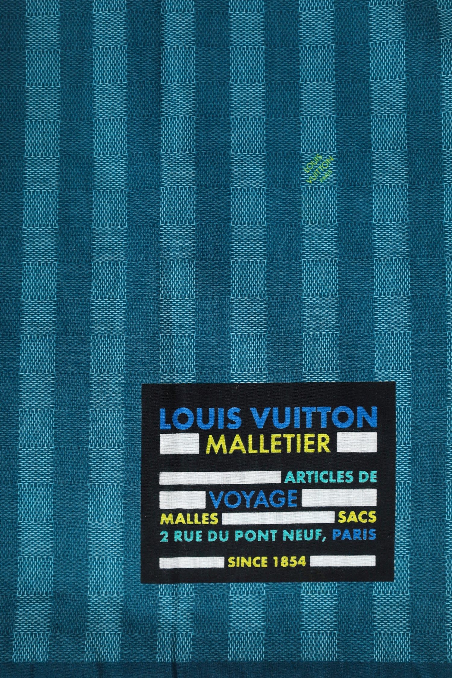 Louis Vuitton Blue Cotton Damier Stripes Scarf