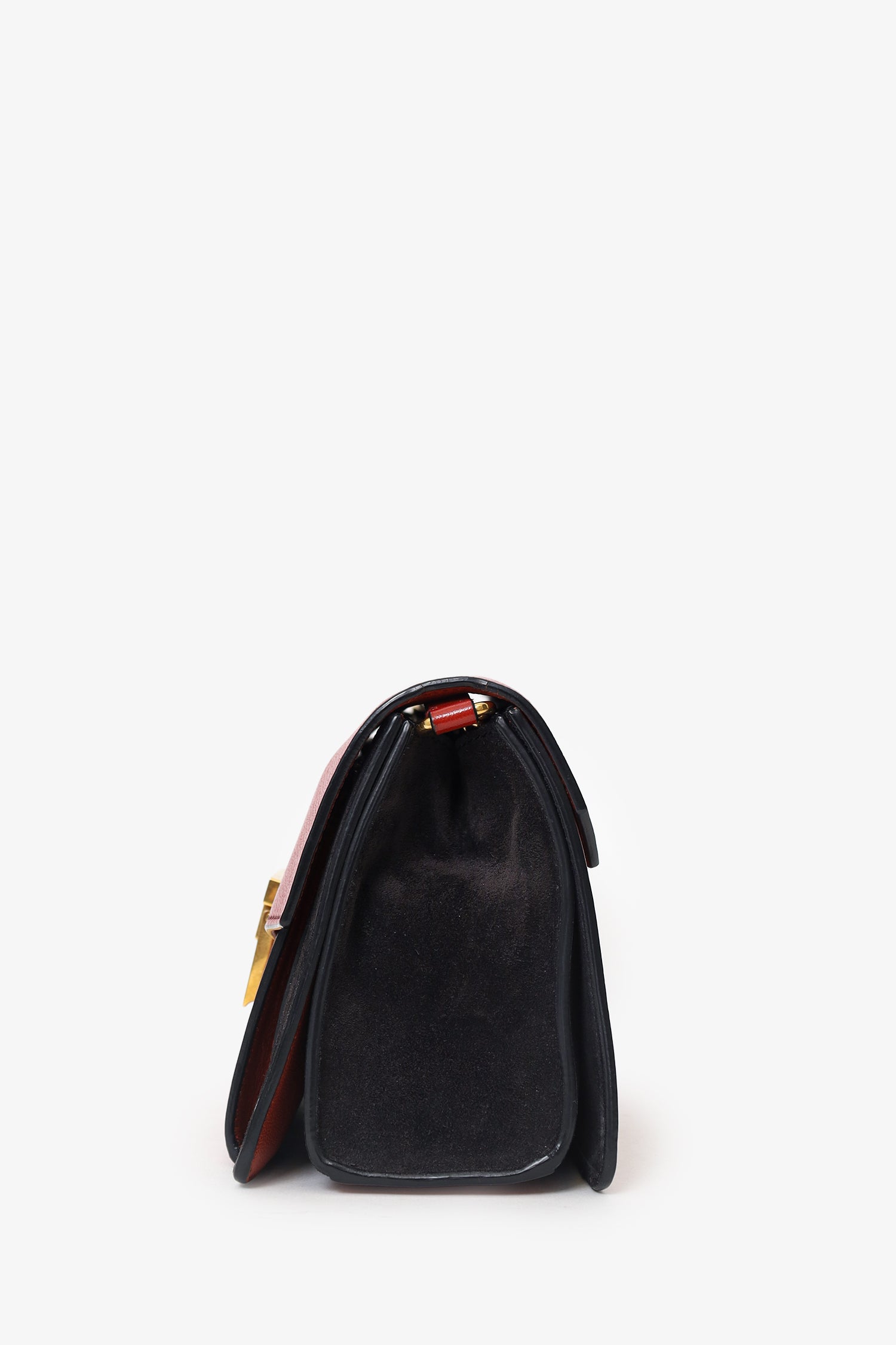 Givenchy Red/Brown Leather/Suede 'GV3' Bag With Strap