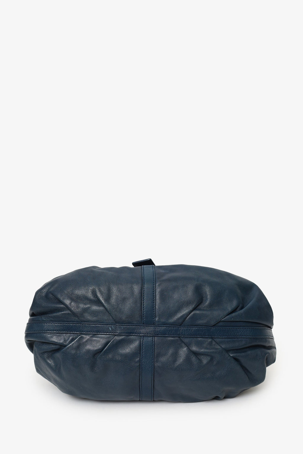 Bvlgari Blue Leather 'Chandra' Top Handle Bag