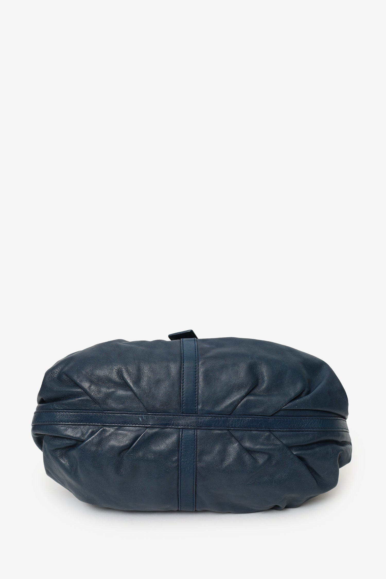 Bvlgari Blue Leather 'Chandra' Top Handle Bag