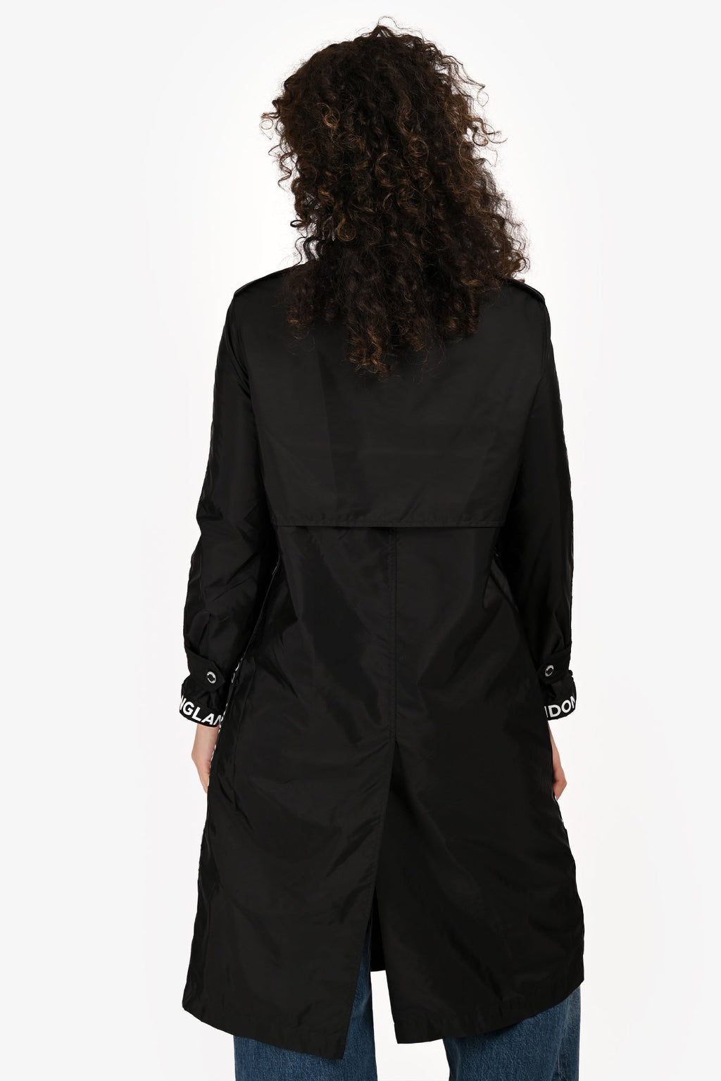 Burberry Black Nylon Logo Hooded Windbreaker Size 0