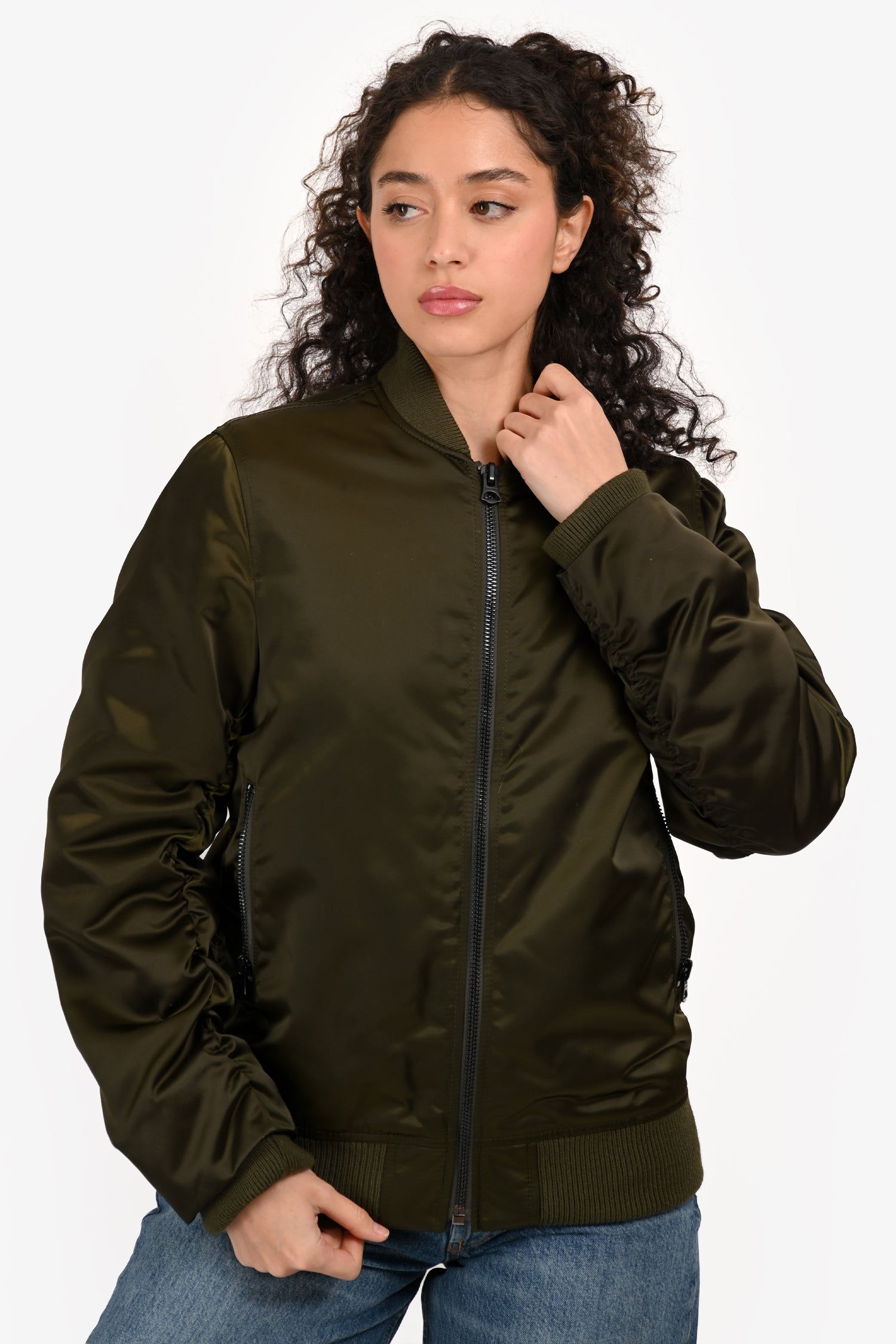 Acne Studios Green Bomber 'Leia' Jacket Size 34