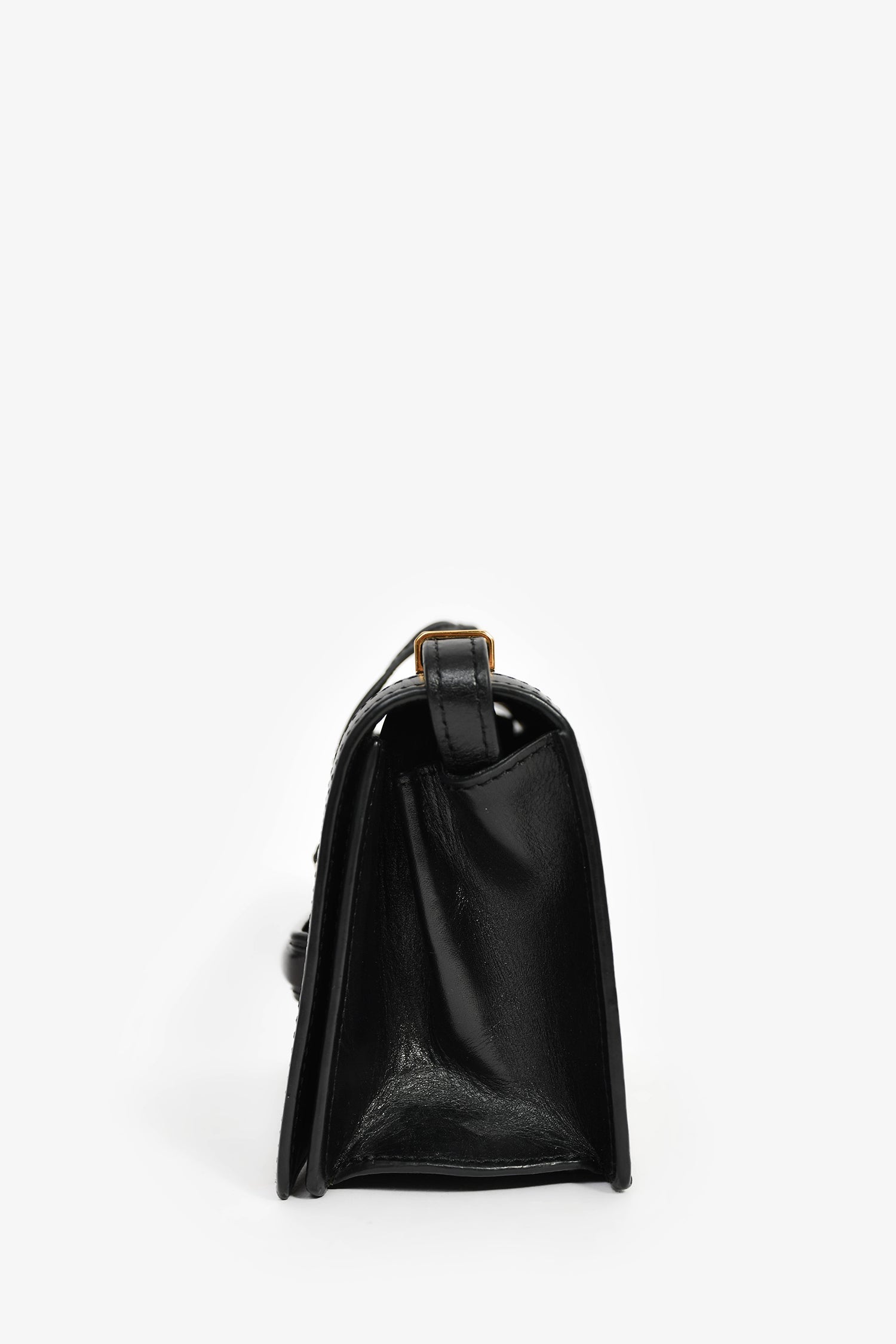 Loewe 2016 Black Leather Barcelona Crossbody Bag