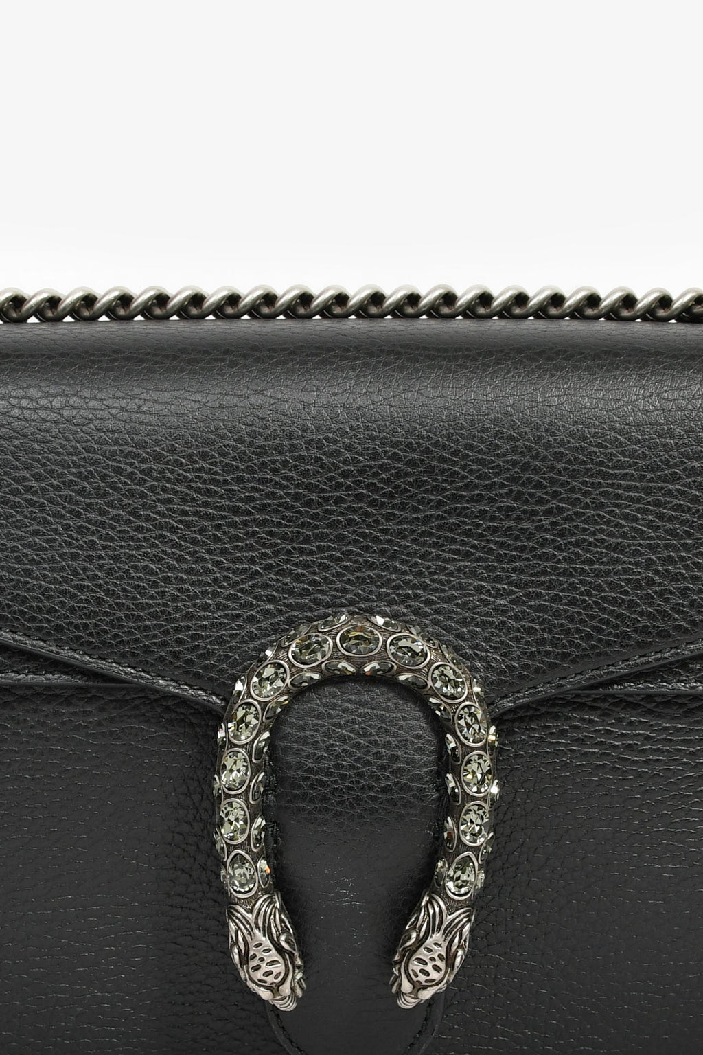 Gucci Black Leather Small Dionysus Shoulder Bag