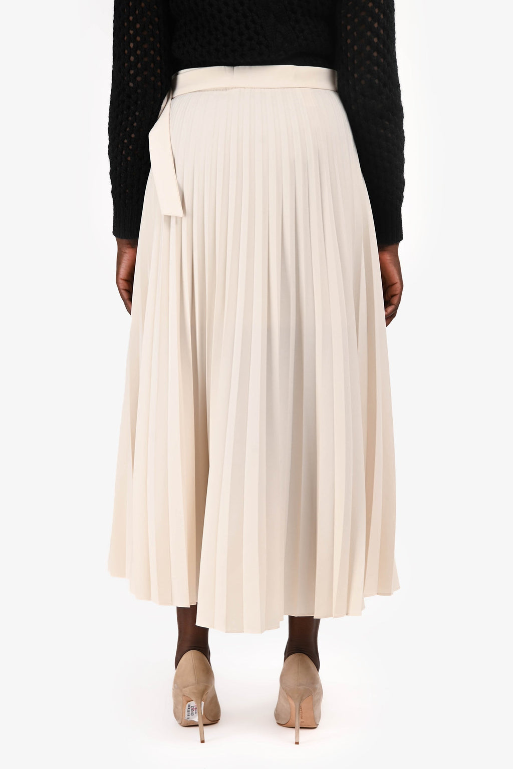 Brunello Cucinelli Beige Pleated Maxi Skirt Size 42