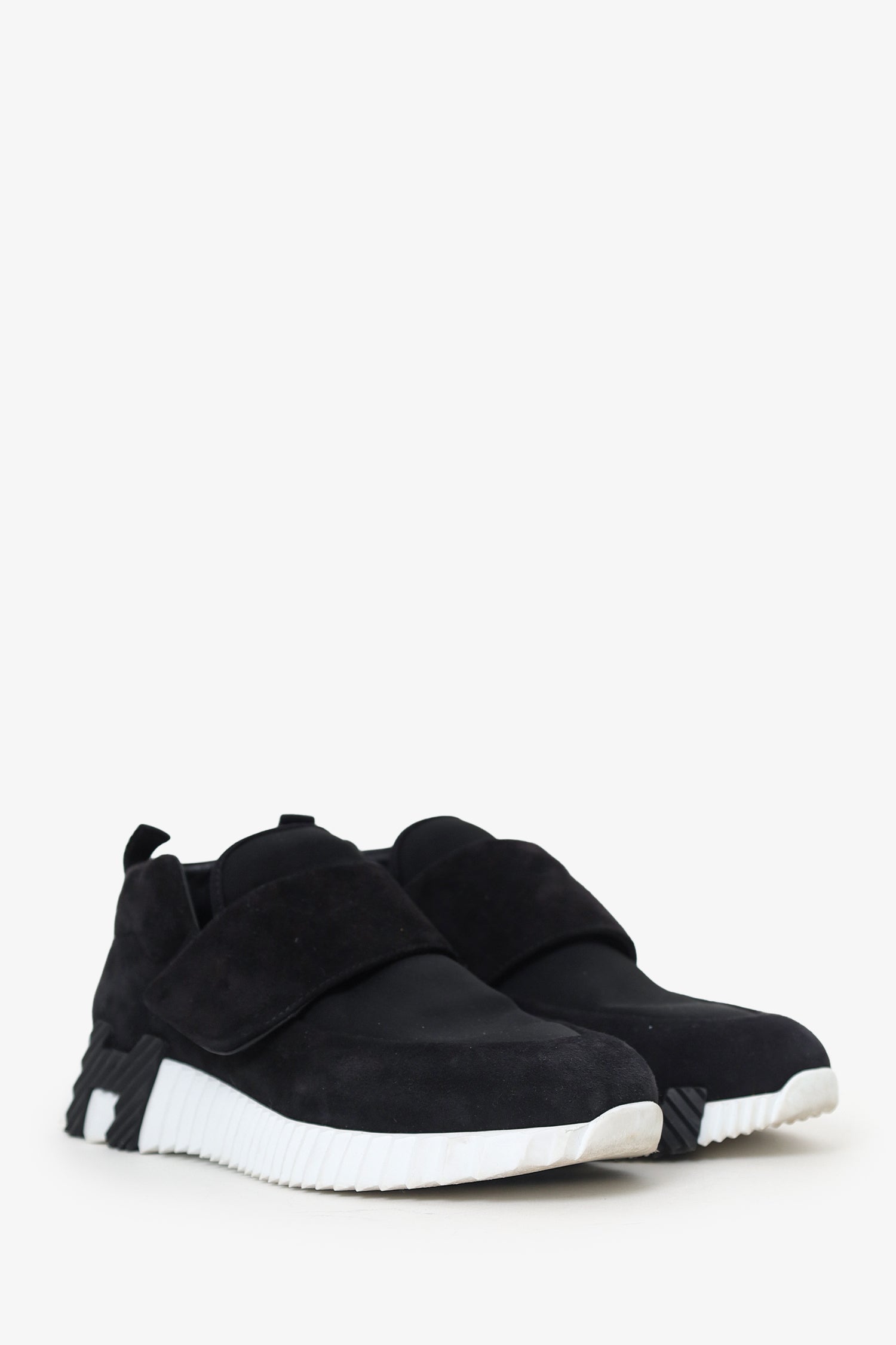 Hermès Black Suede H Sneakers Size 36