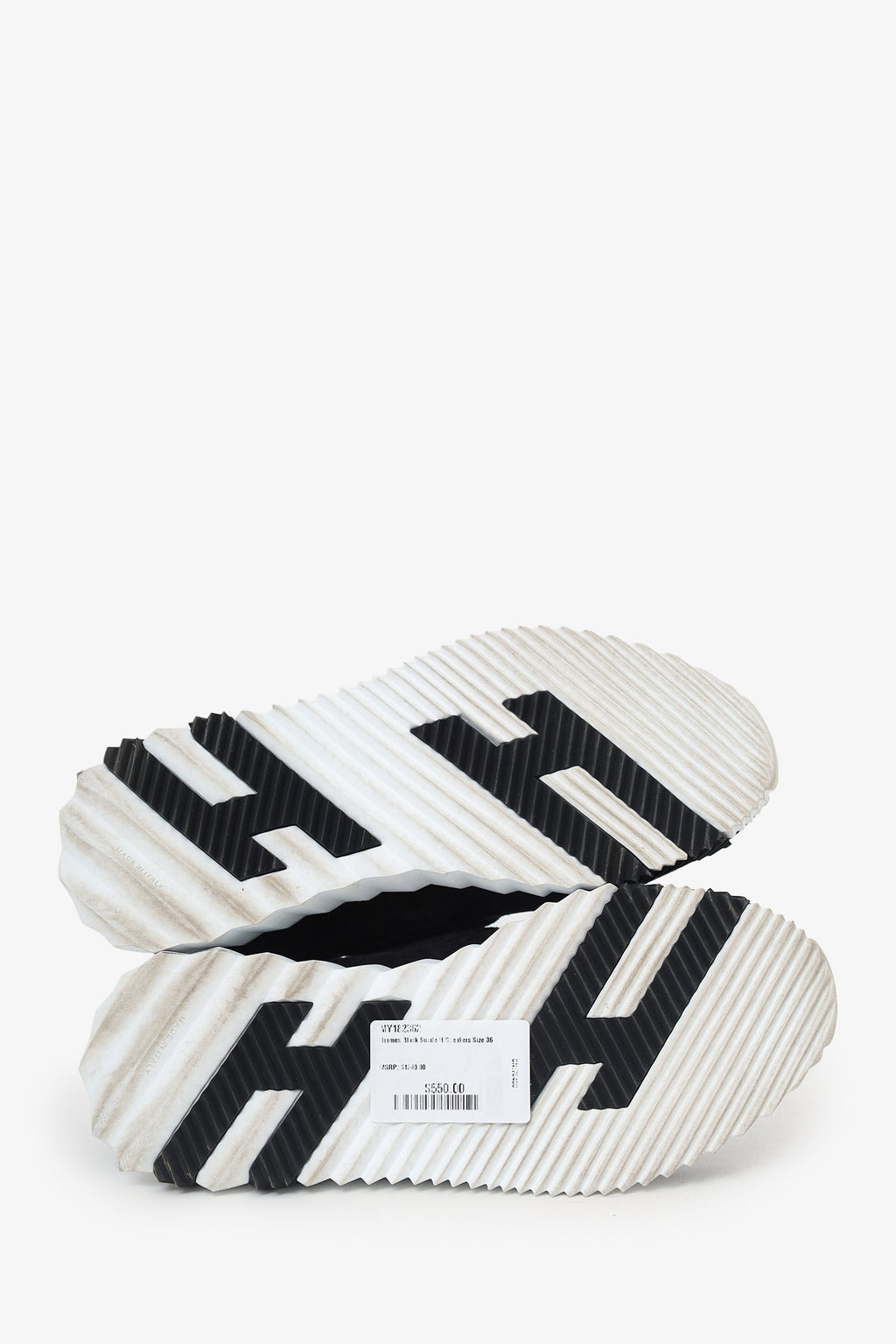 Hermès Black Suede H Sneakers Size 36