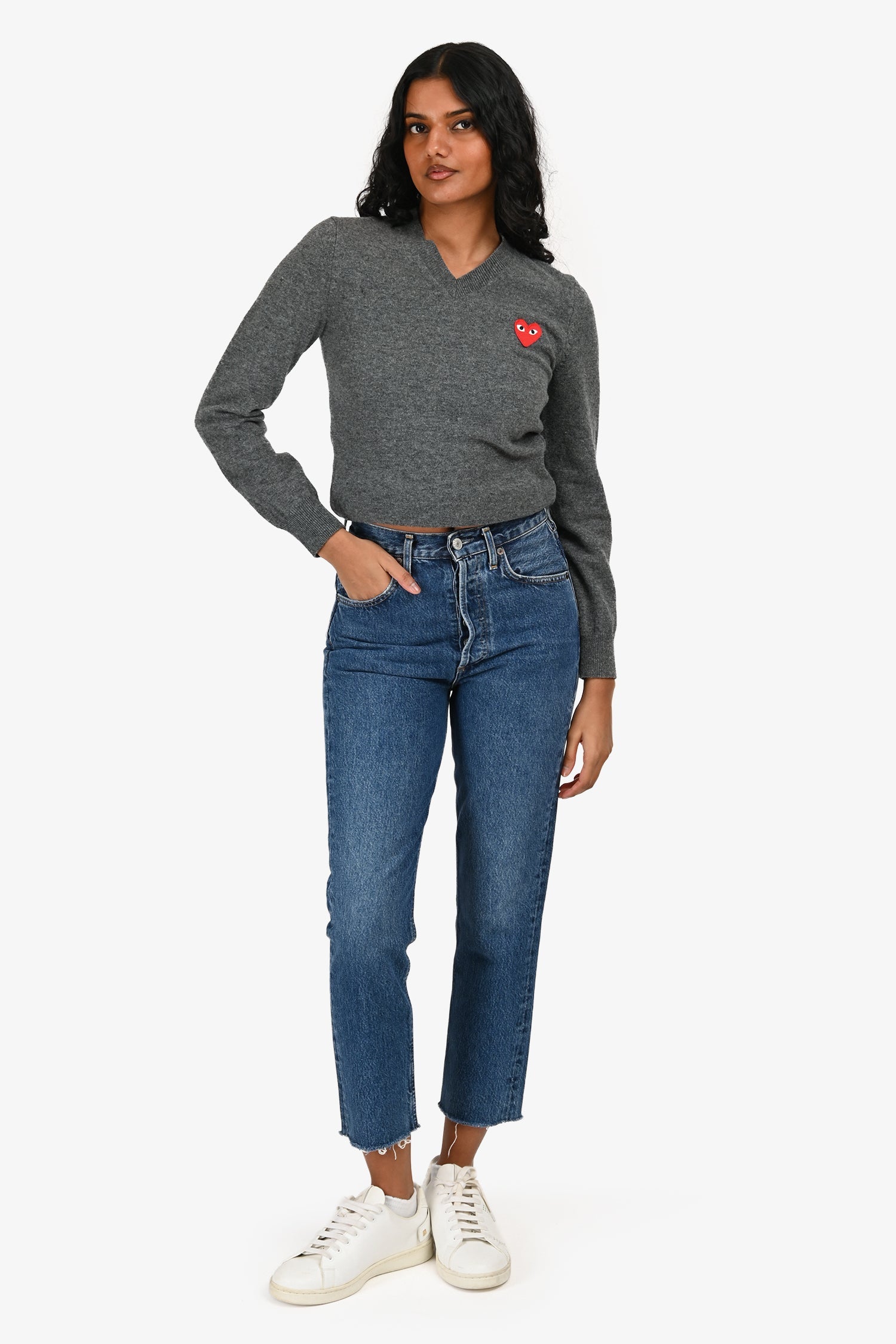 Agolde Blue Denim Straight Leg Jeans Size 24
