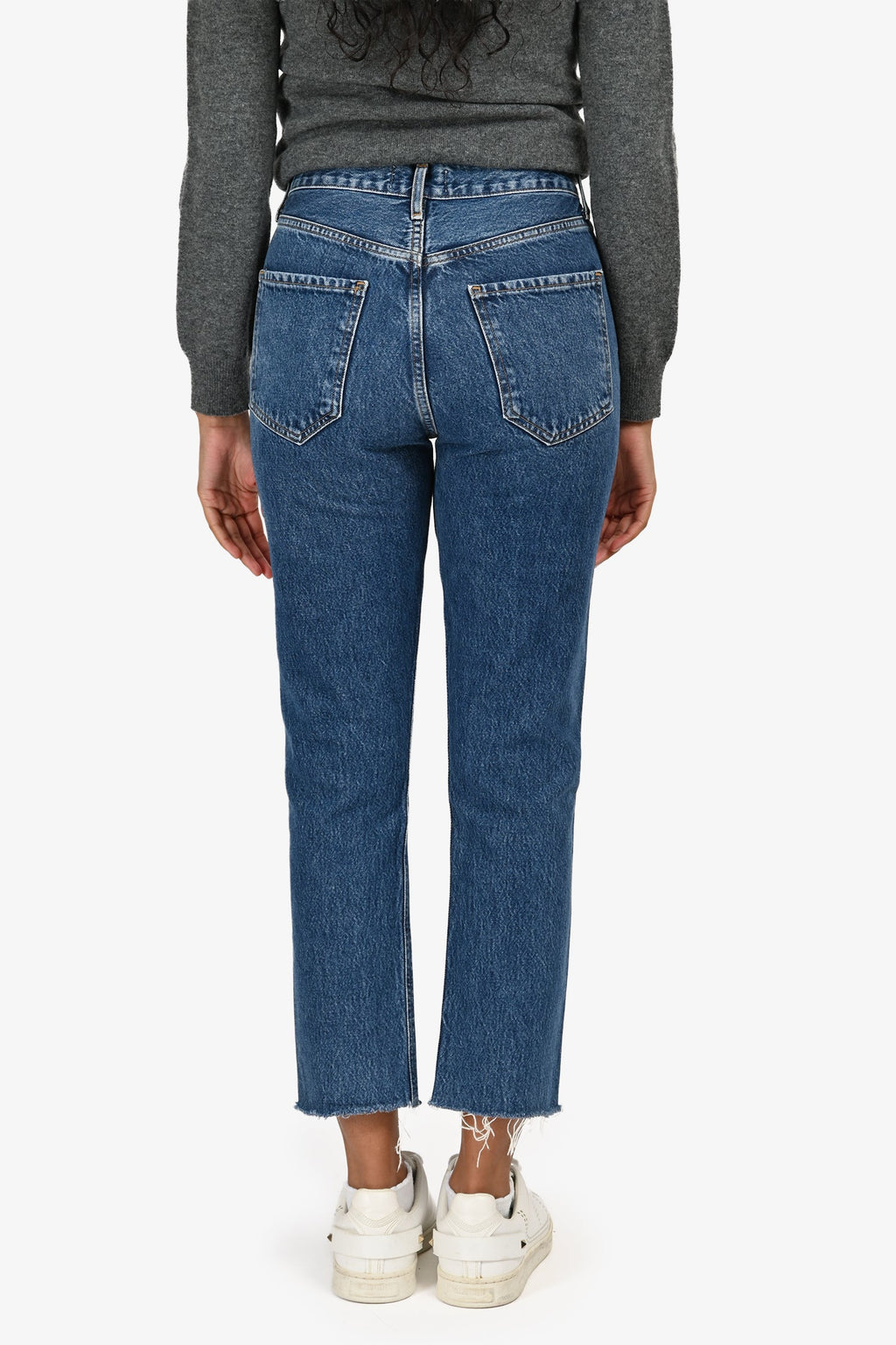 Agolde Blue Denim Straight Leg Jeans Size 24