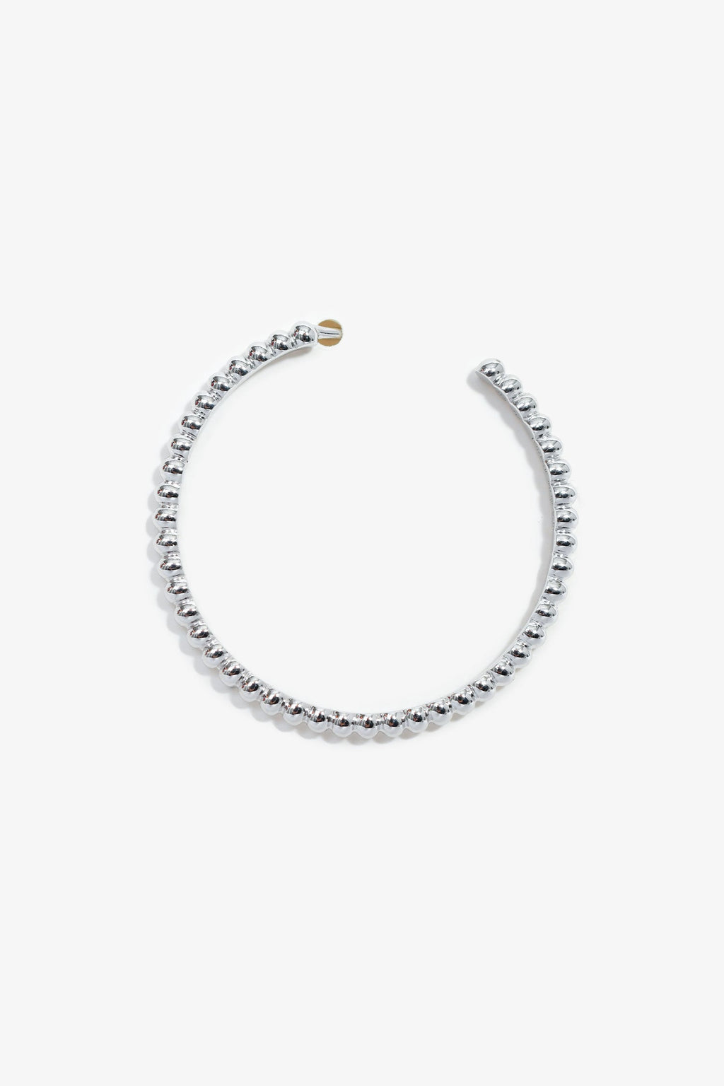 Van Cleef & Arpels 18K White Gold Small Model 'Perlée Pearls' Hoop Earrings