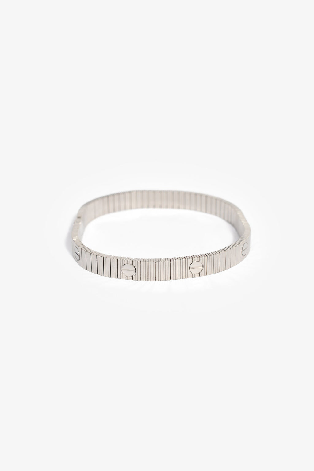 Cartier 18K White Gold 'Love Unlimited Flexible' Bracelet Size 19