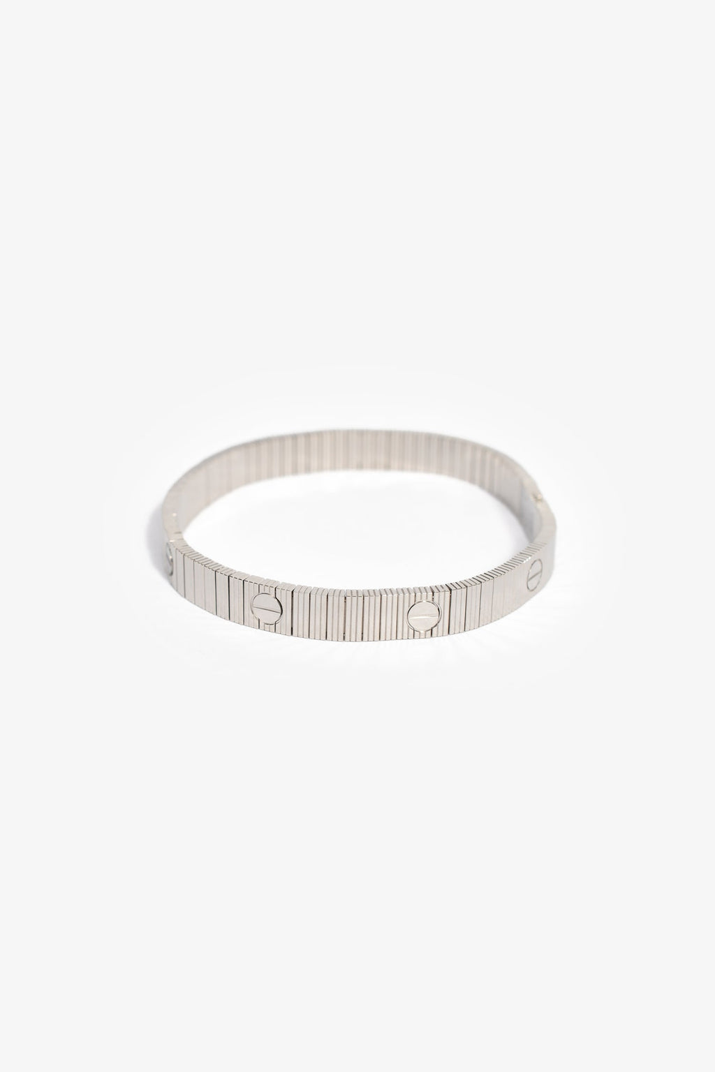 Cartier 18K White Gold 'Love Unlimited Flexible' Bracelet Size 19